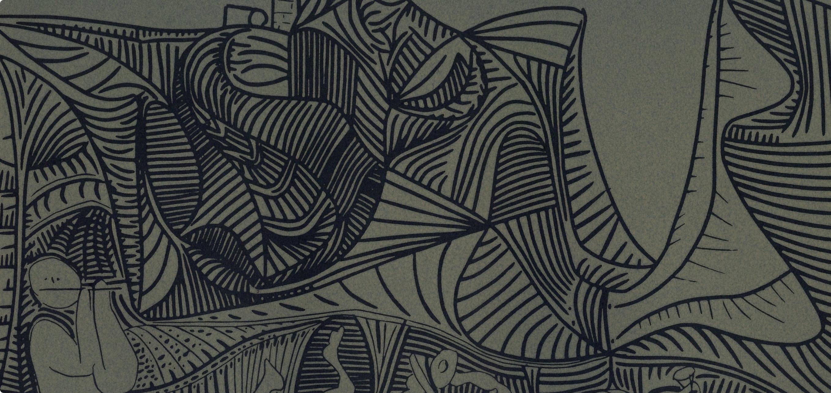 Pablo Picasso, Bacchanal with an Owl (Orozco 214), Grabados al linóleo, Limited Edition Linocut