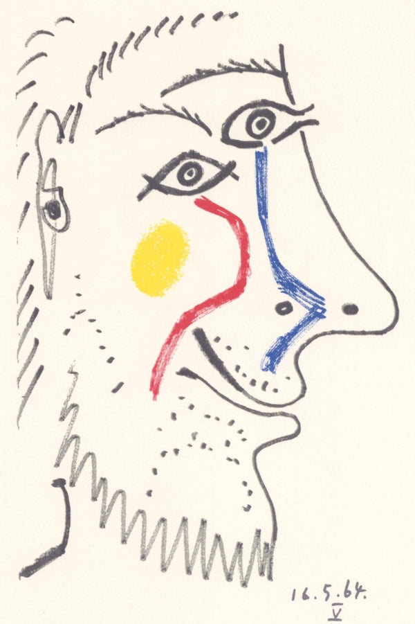 Pablo Picasso, Composition, Le Goût du Bonheur (Cramer 148; Bloch 2013), Limited Edition Mixed Media Lithograph