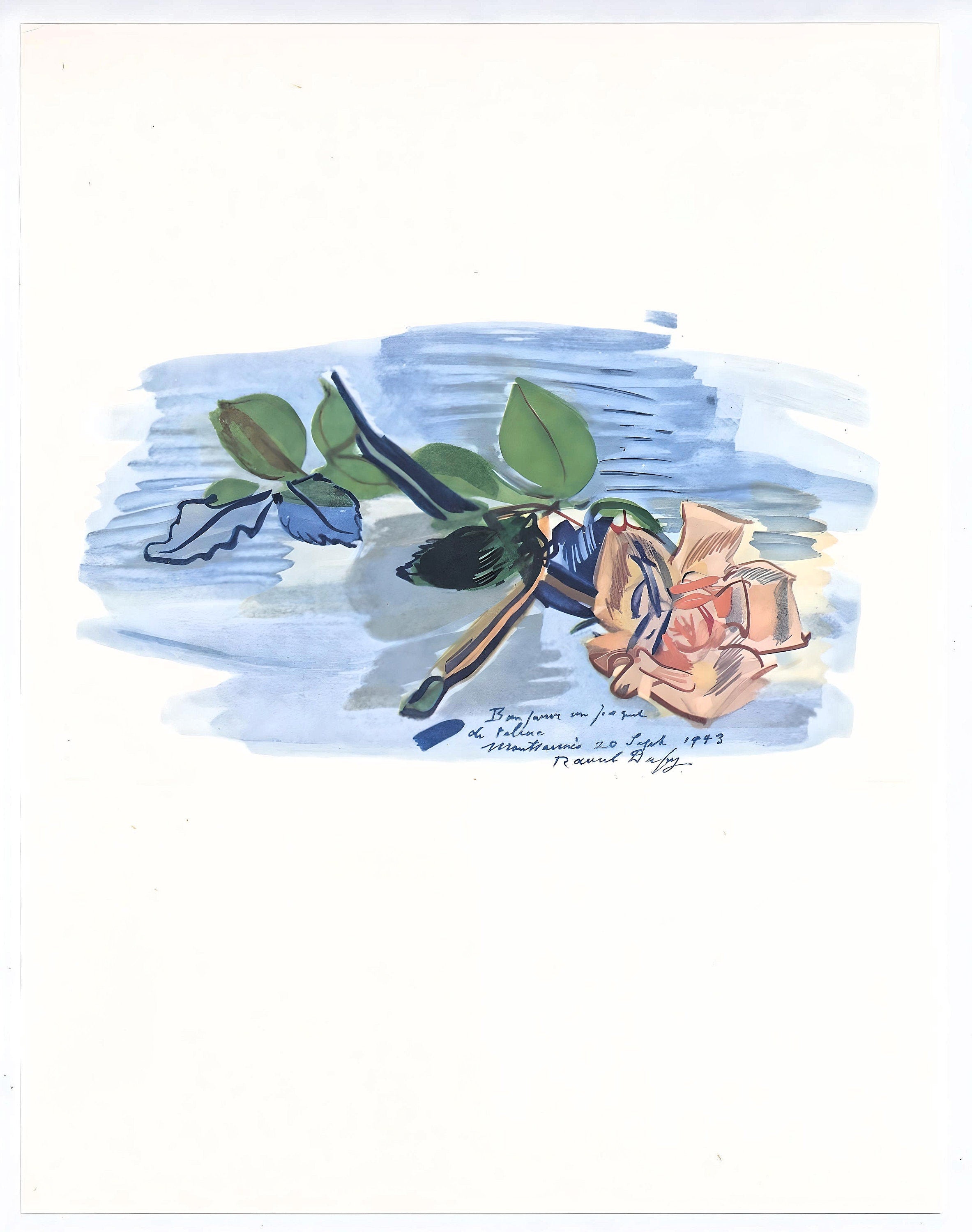 Raoul Dufy, Les roses coupées, Vacances forcées