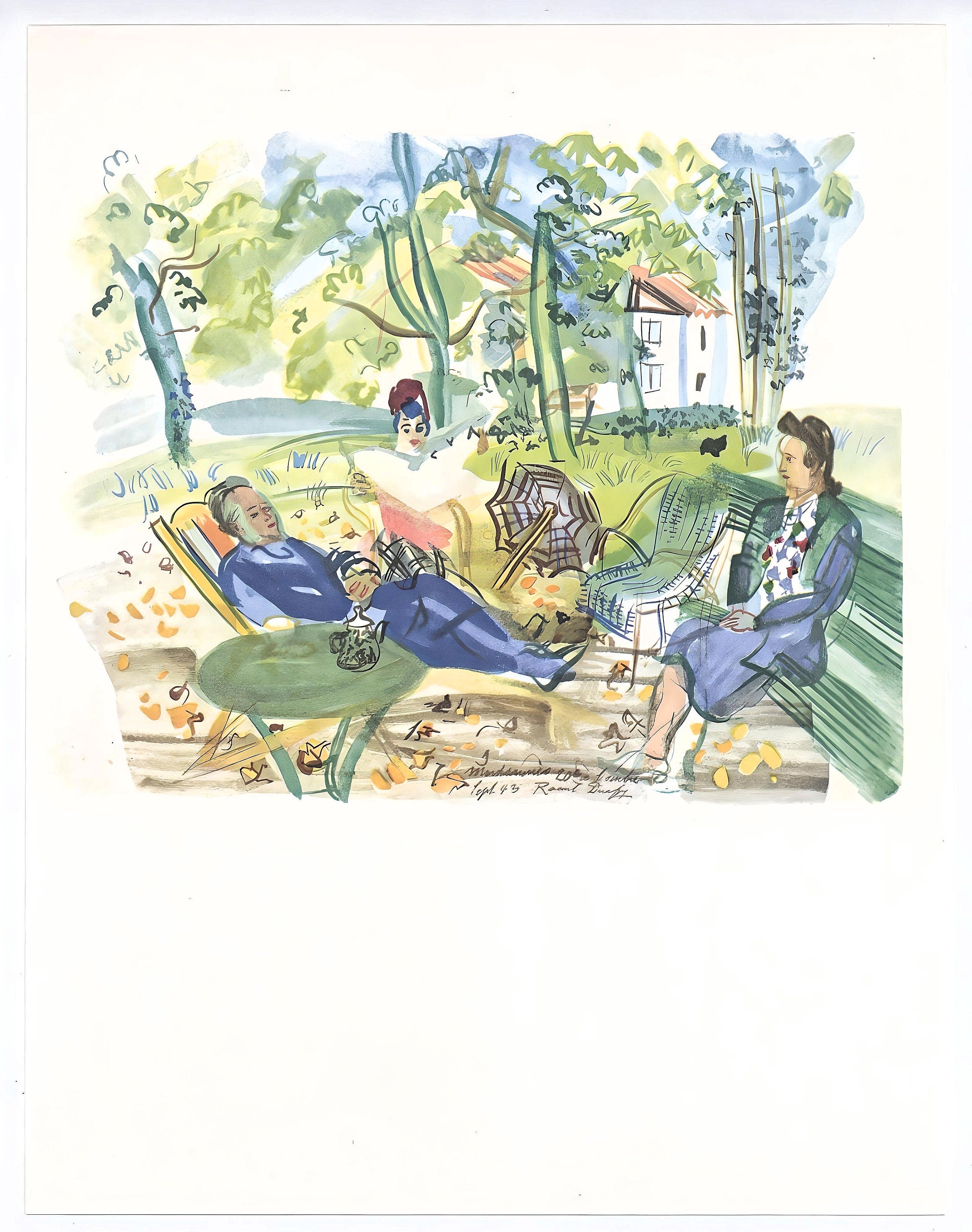 Raoul Dufy, Dans le jardin de Montsaunès, Vacances forcées