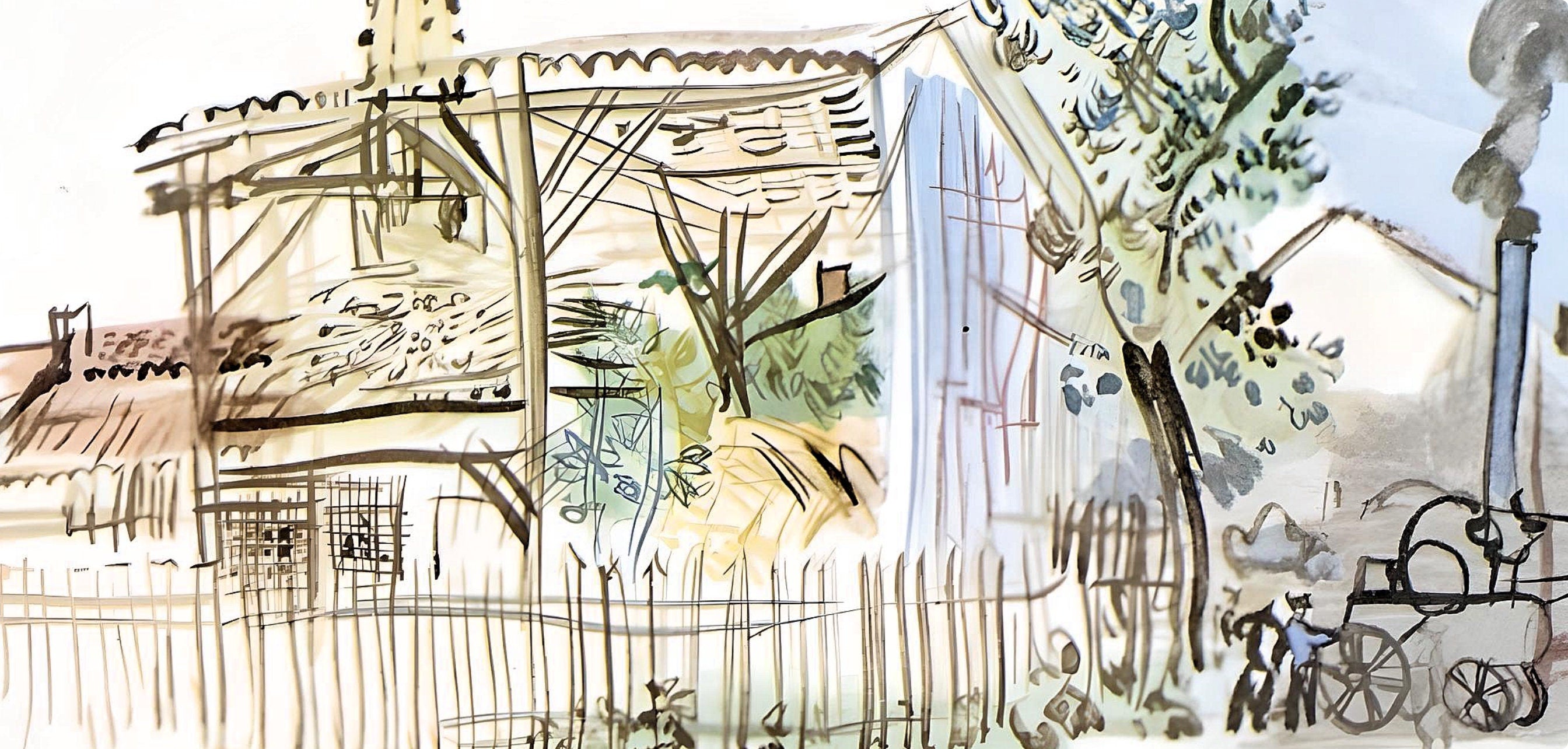 Raoul Dufy, La batteuse s'en va, page, Vacances forcées