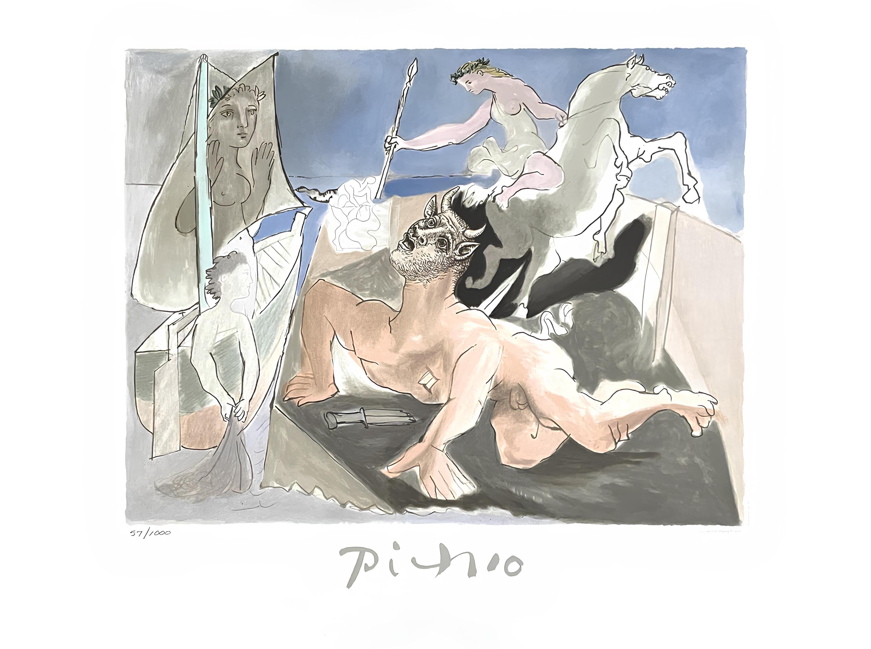 Pablo Picasso, Composition avec Minotaur, Marina Picasso Collection, Official Limited Edition Lithograph