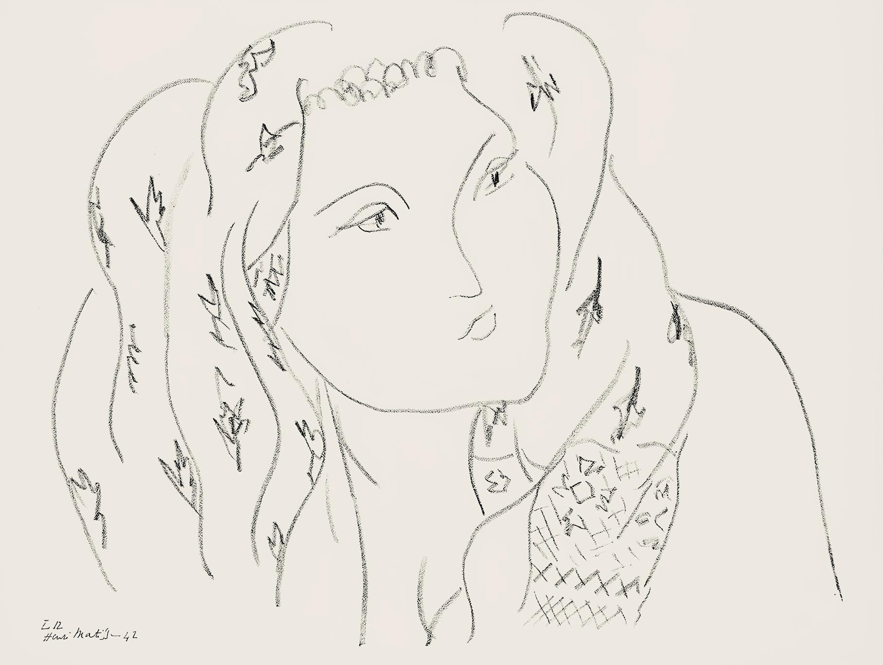 Henri Matisse, Série L, var. 12 (Duthuit 9), Henri Matisse, Dessins, Thèmes et variations, Limited Edition Lithograph