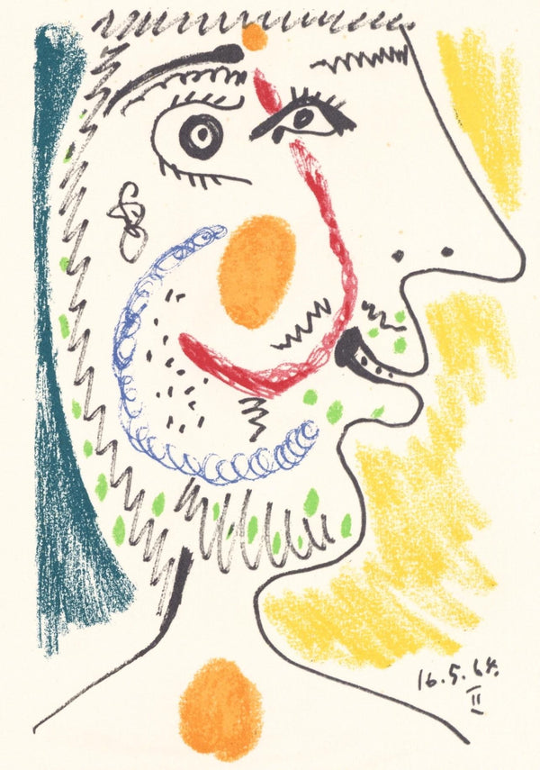 Pablo Picasso, Composition, Le Goût du Bonheur (Cramer 148; Bloch 2013), Limited Edition Mixed Media Lithograph