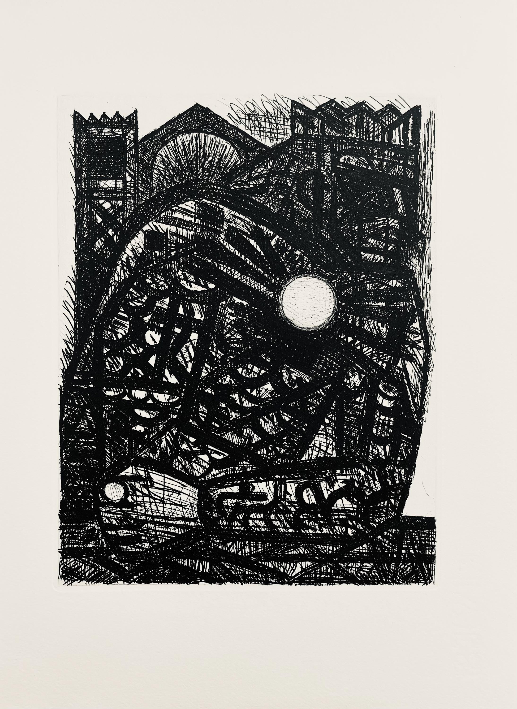Marcel Gromaire, Macbeth, Frontispice, Shakespeare, Macbeth, Eaux-fortes de Gromaire, Limited Edition Etching