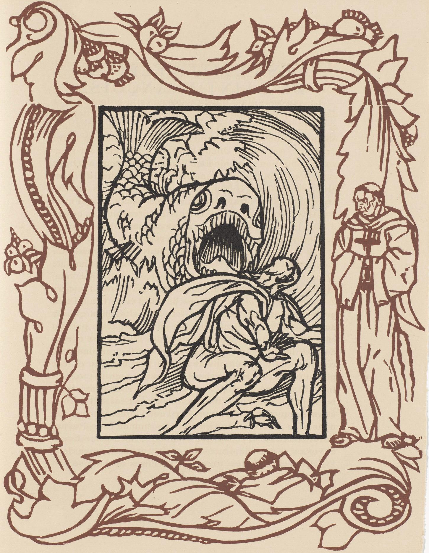 Émile Bernard, Composition (Morane, No. 100), Les Petites Fleurs de St. Françoise, Limited Edition Woodcut