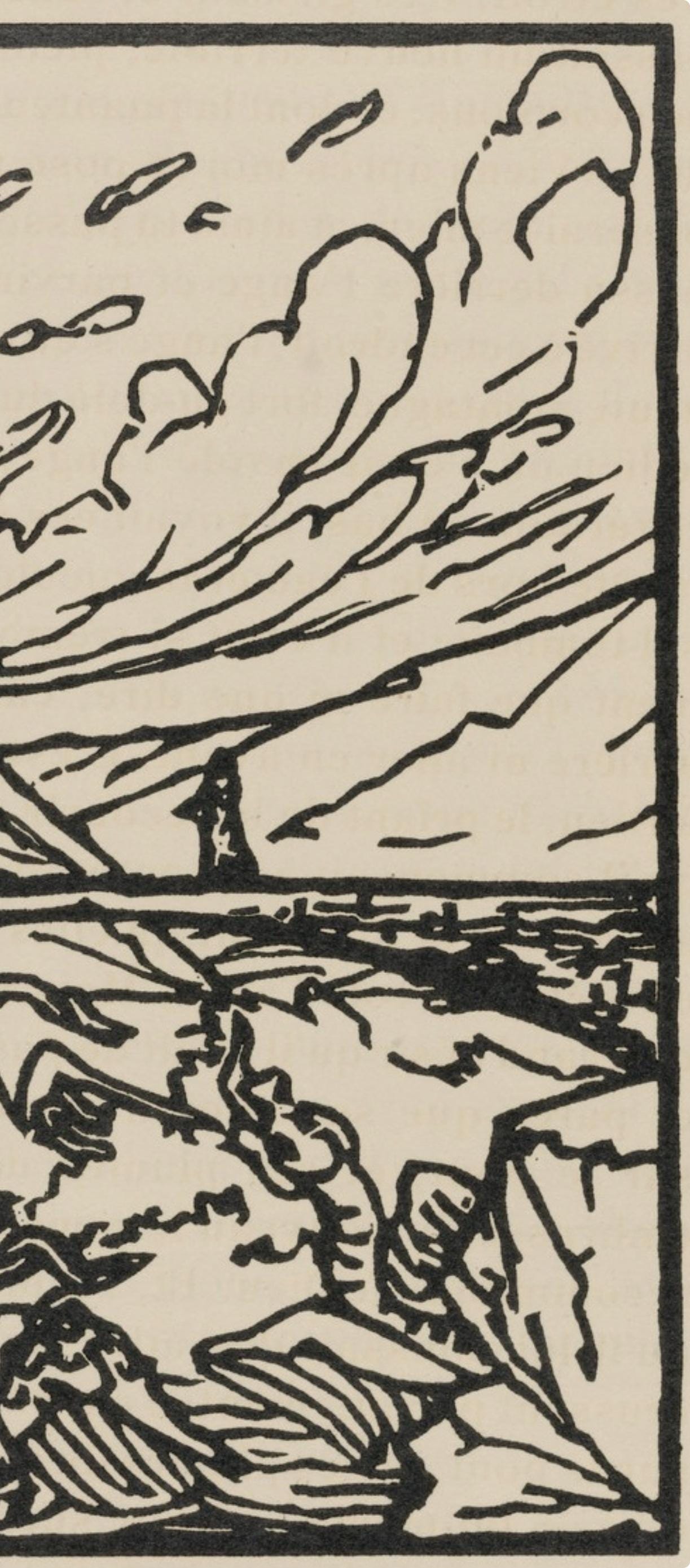 Émile Bernard, Composition (Morane, No. 100), Les Petites Fleurs de St. Françoise, Limited Edition Woodcut