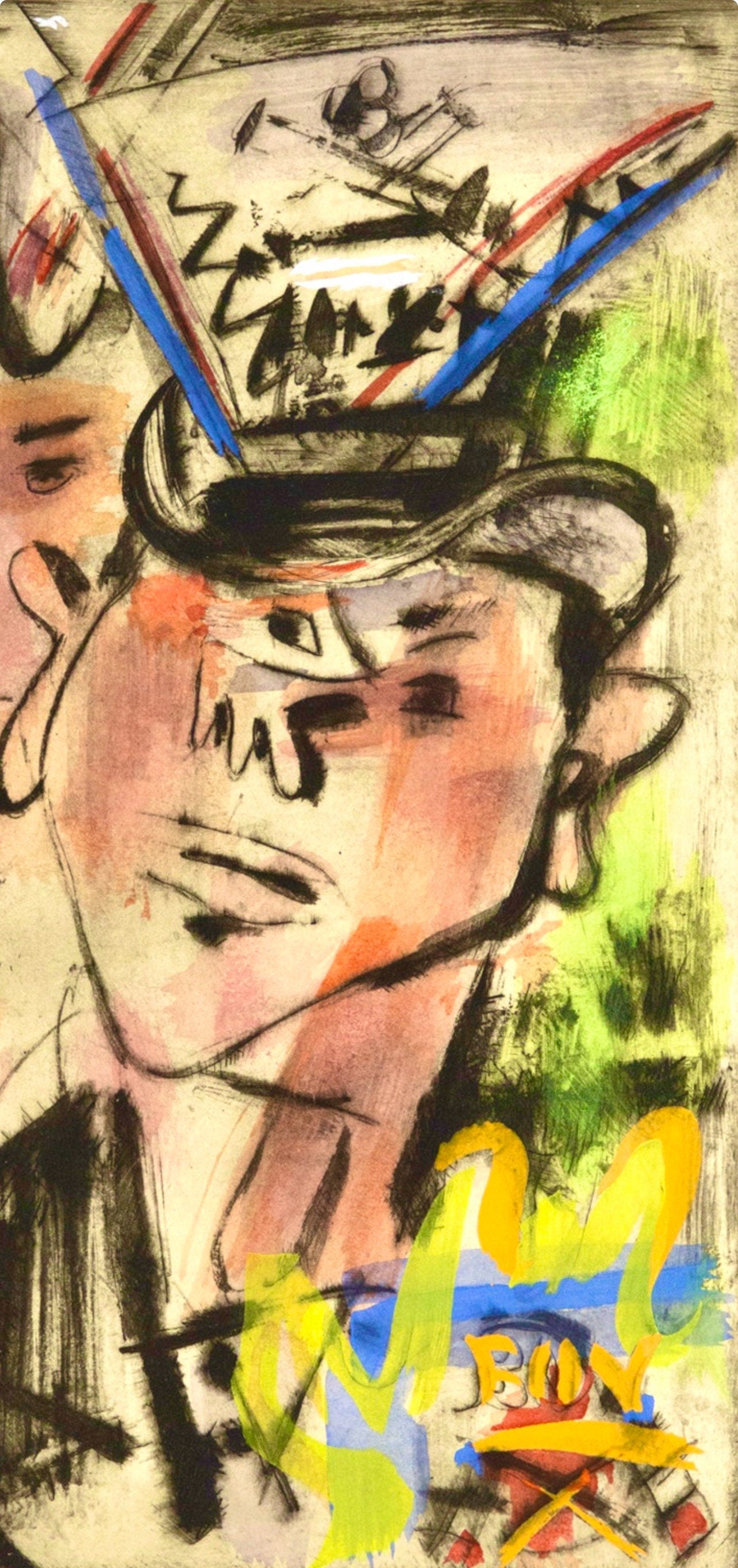 Gen Paul, Le Quart du Tourlourou, Vins, Fleurs et Flammes, Limited Edition Lithograph