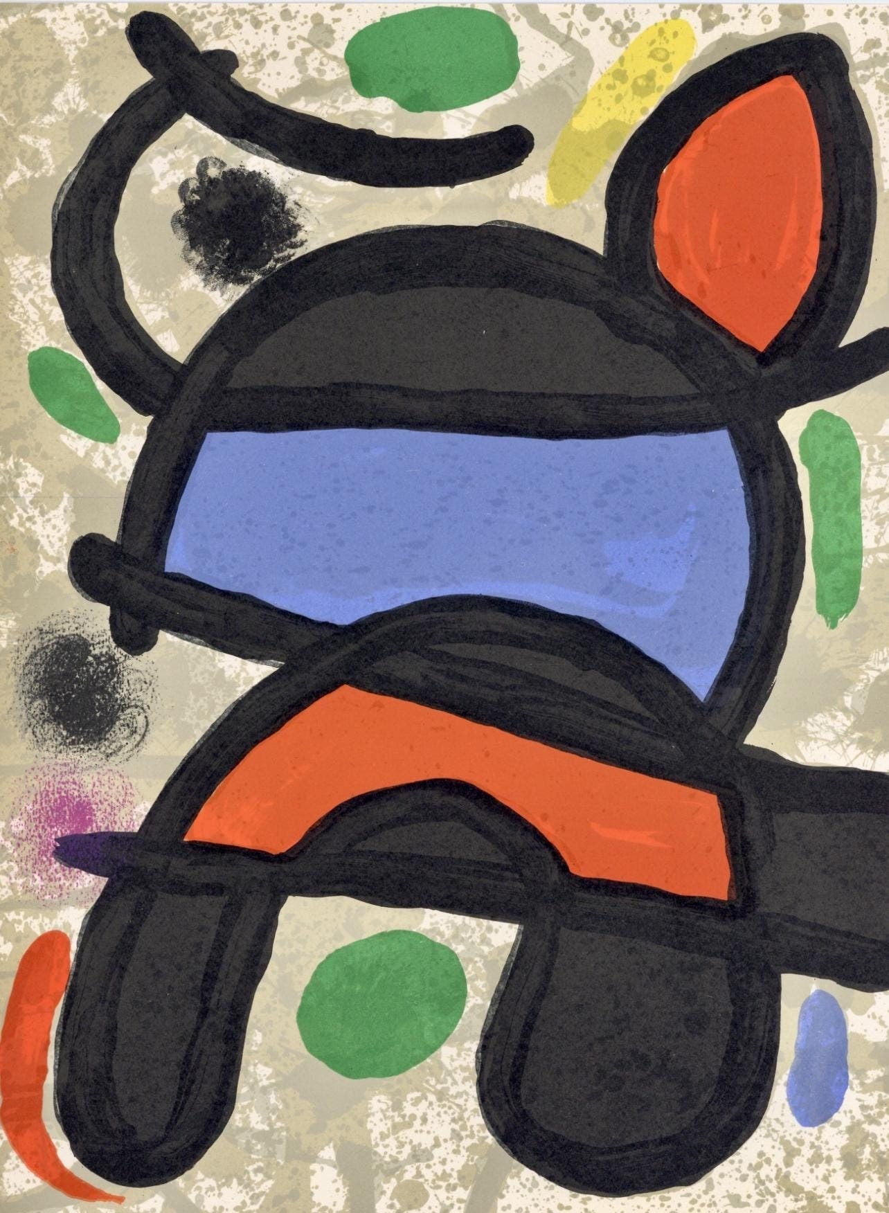 Joan Miró, Composition, Derrière le miroir, Limited Edition Lithograph