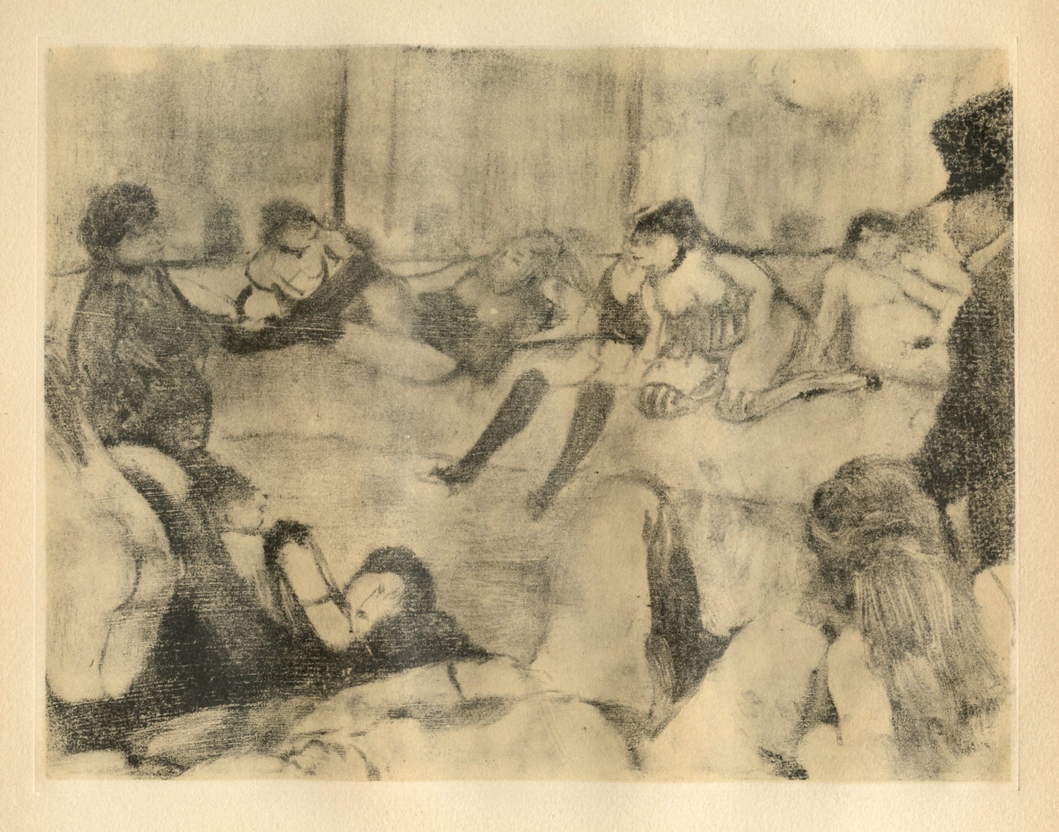 Edgar Degas, Au Salon, E. Degas Monotypes, Limited Edition Monotype