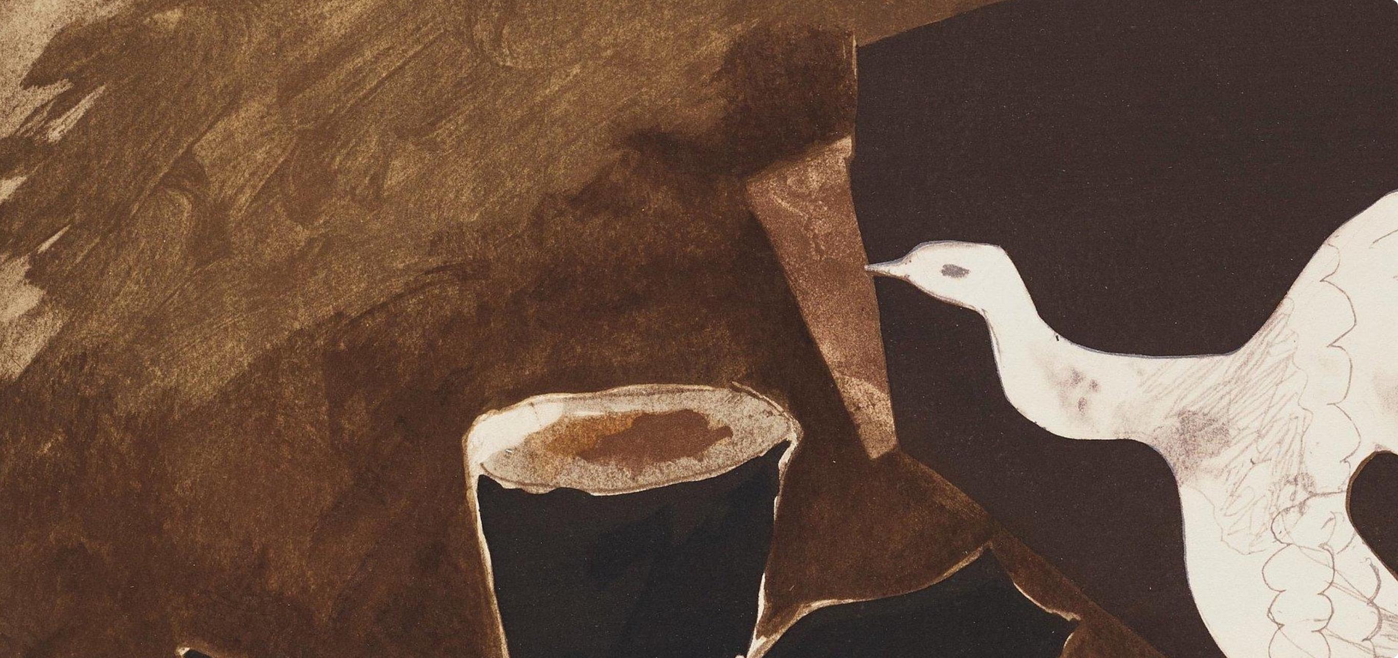 Georges Braque, Composition, Braque Espaces, 13 Dessins, Lavis, Aquarelles, Limited Edition Lithograph