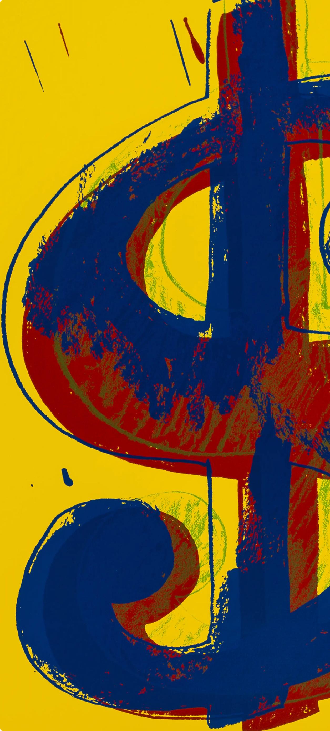 Andy Warhol, Dollar Sign, Yellow, Official Limited Edition, Sunday B. Morning, Silkscreen