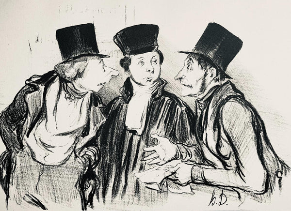 Honoré Daumier, Composition, Honoré Daumier, Law and Justice, Limited Edition Lithograph
