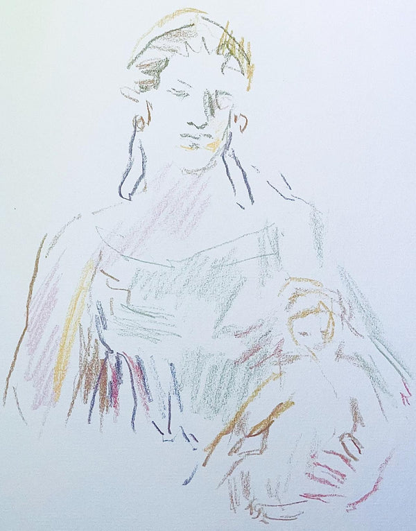 Oskar Kokoschka, Composition, Skizzenbuch der Italienischen Reise 1963, Limited Edition Lithograph