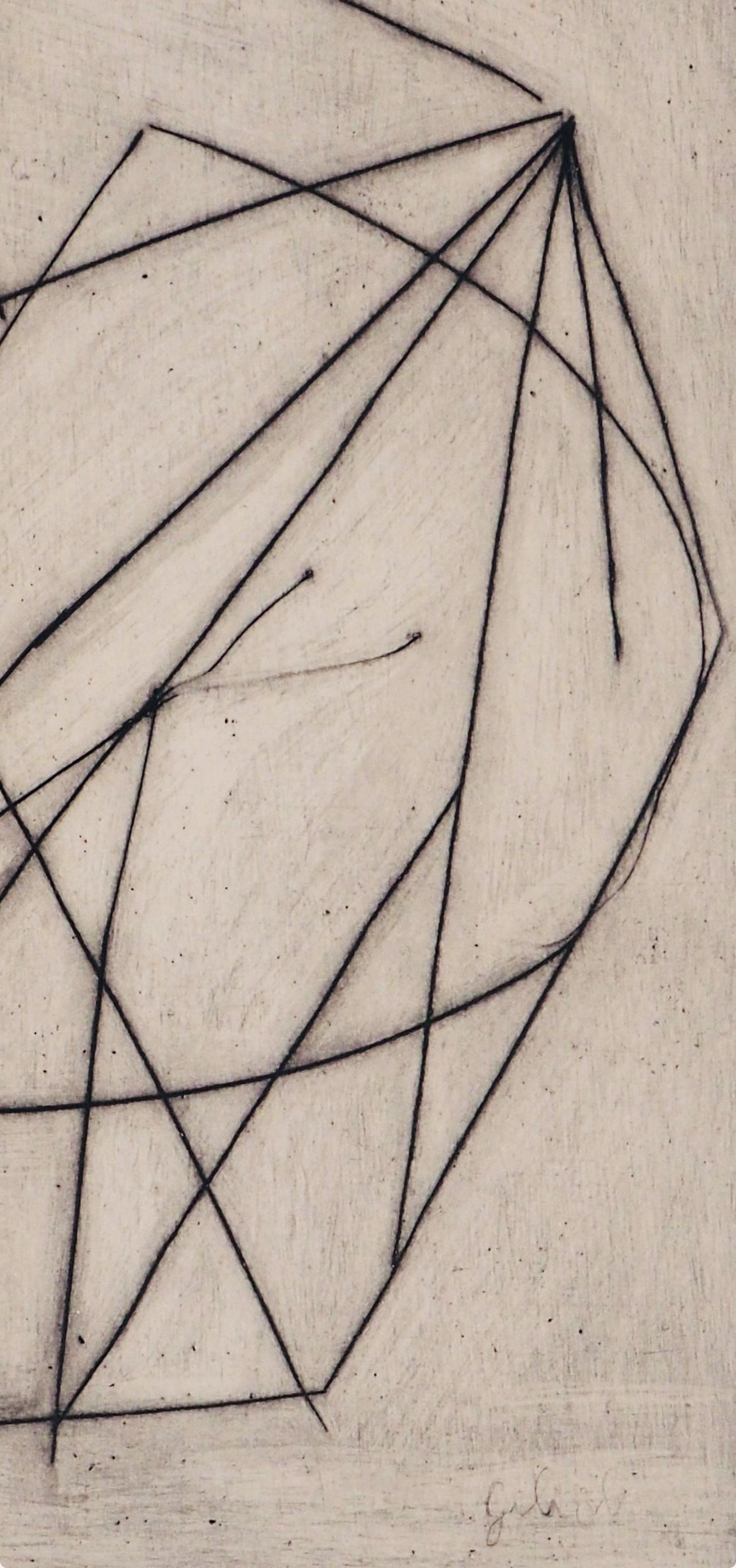 Émile Gilioli, Labyrinthe, Paroles peintes I, Limited Edition Etching