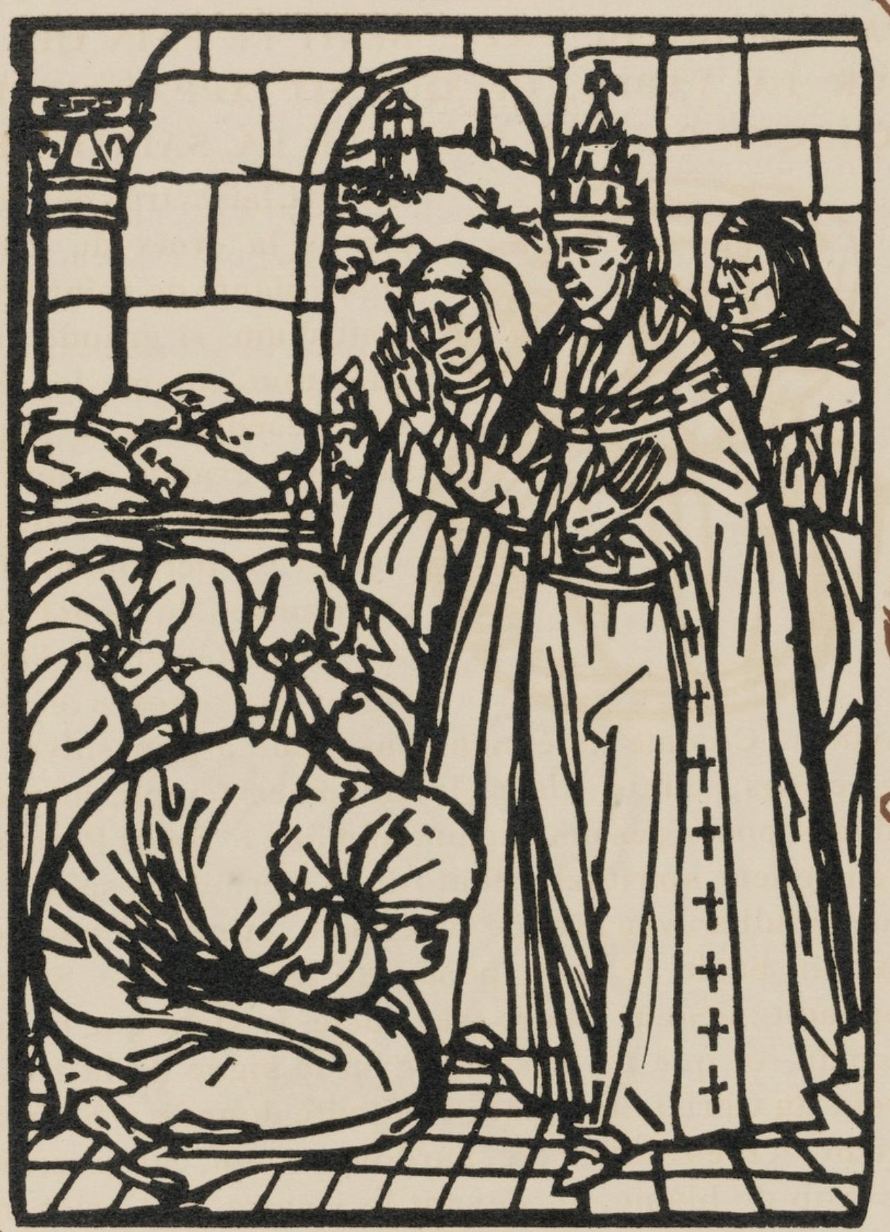Émile Bernard, Composition (Morane, No. 100), Les Petites Fleurs de St. Françoise, Limited Edition Woodcut