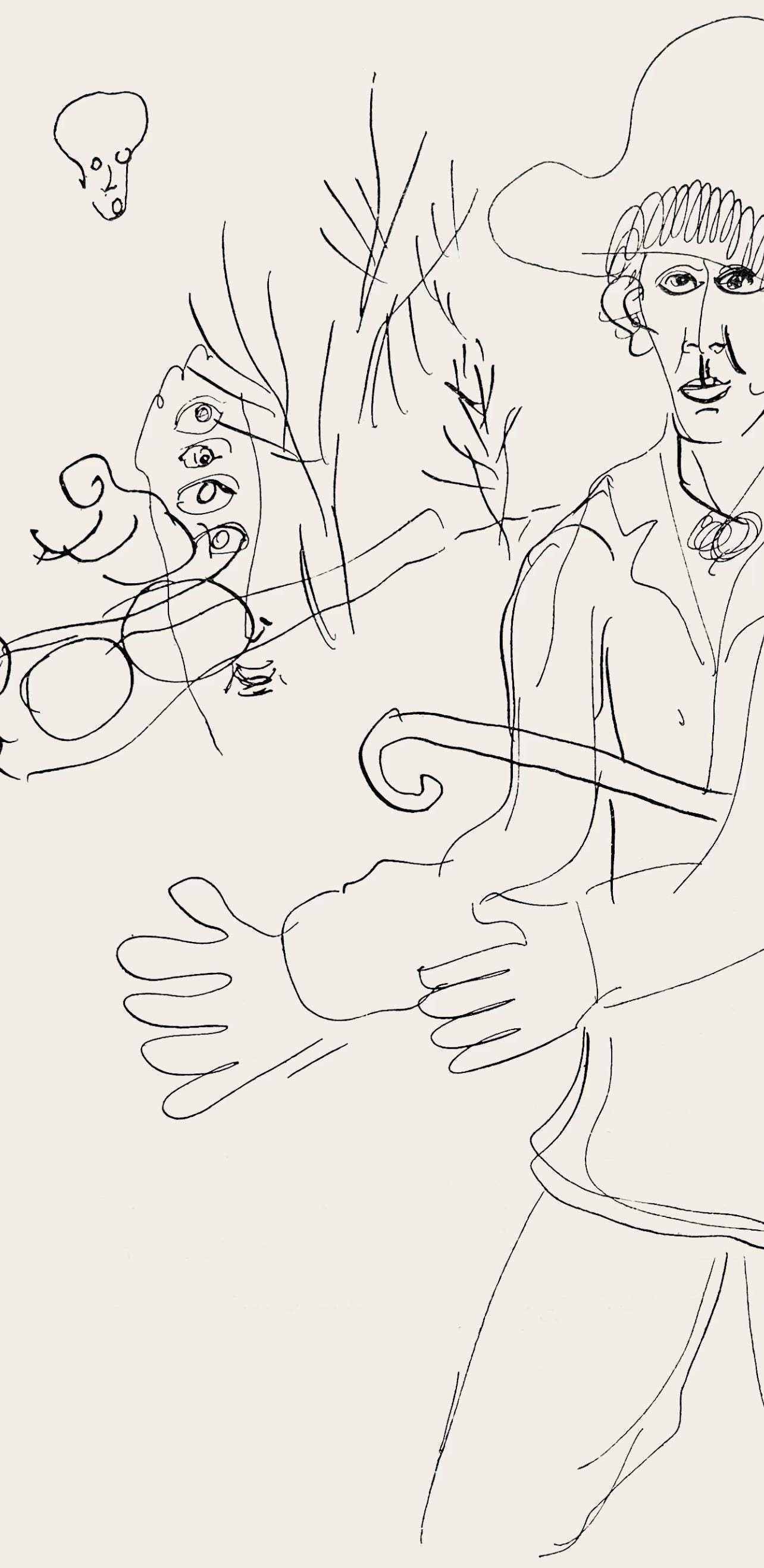 Marc Chagall, Composition, Suite Provinciale avec 92 dessins inédits de Marc Chagall, Limited Edition Lithograph
