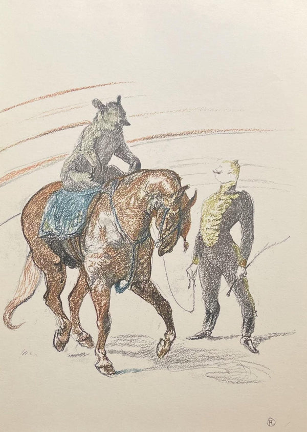 Henri de Toulouse-Lautrec, Bear Performing, Henri de Toulouse-Lautrec, At the Circus, Limited Edition Lithograph