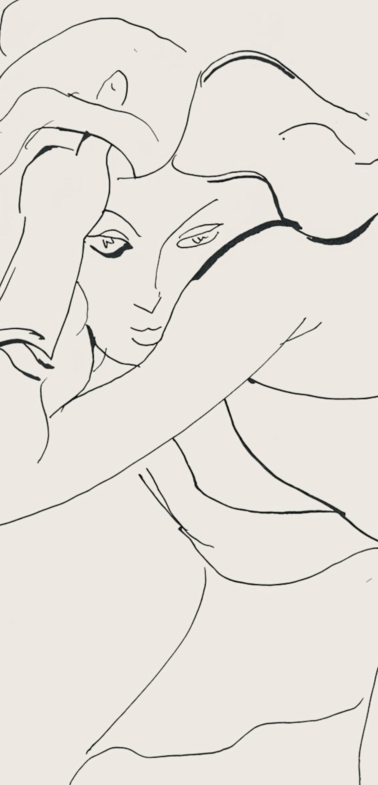 Henri Matisse, Série C, var. 8 (Duthuit 9), Henri Matisse, Dessins, Thèmes et variations, Limited Edition Lithograph