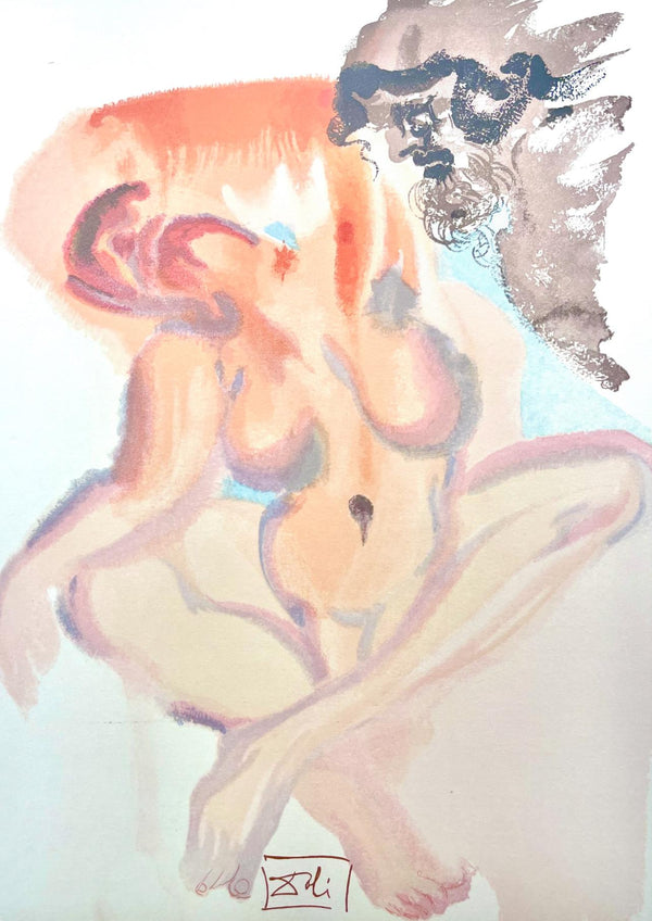 Salvador Dali, Fegefeuer III (Field 189-200; Michler/Löpsinger 1039-1138), Die Göttliche Komödie, Signed, Limited Edition Woodcut