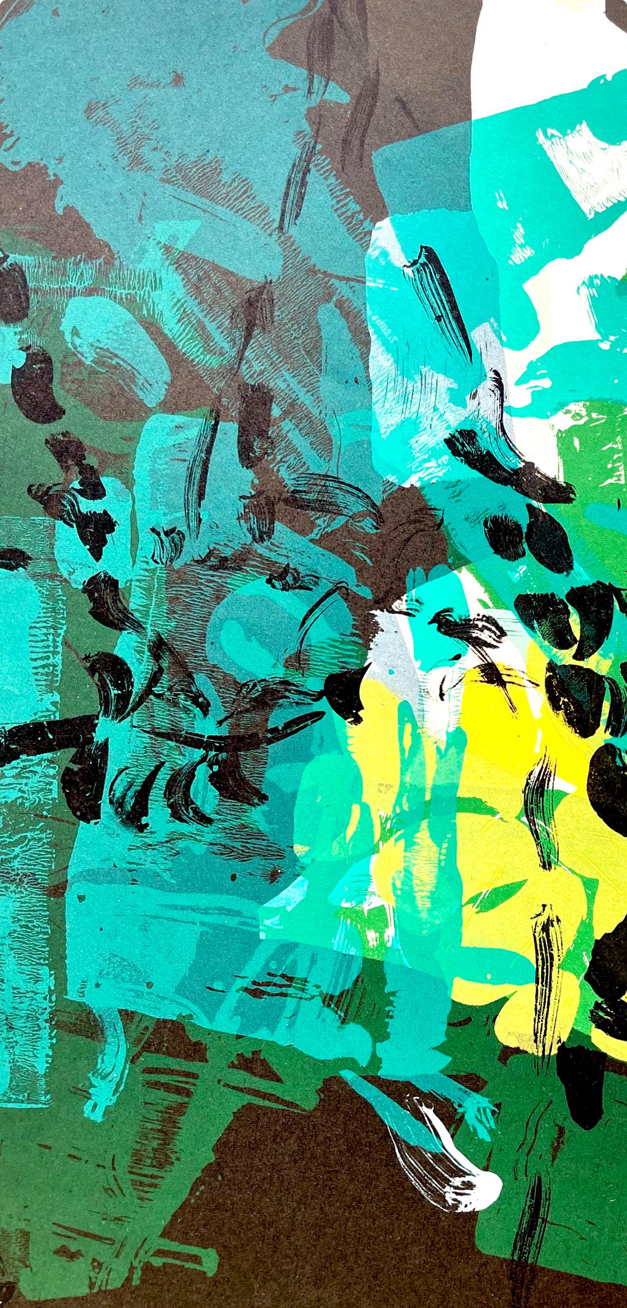 Jean-Paul Riopelle, Composition, Derrière le miroir, Limited Edition Lithograph
