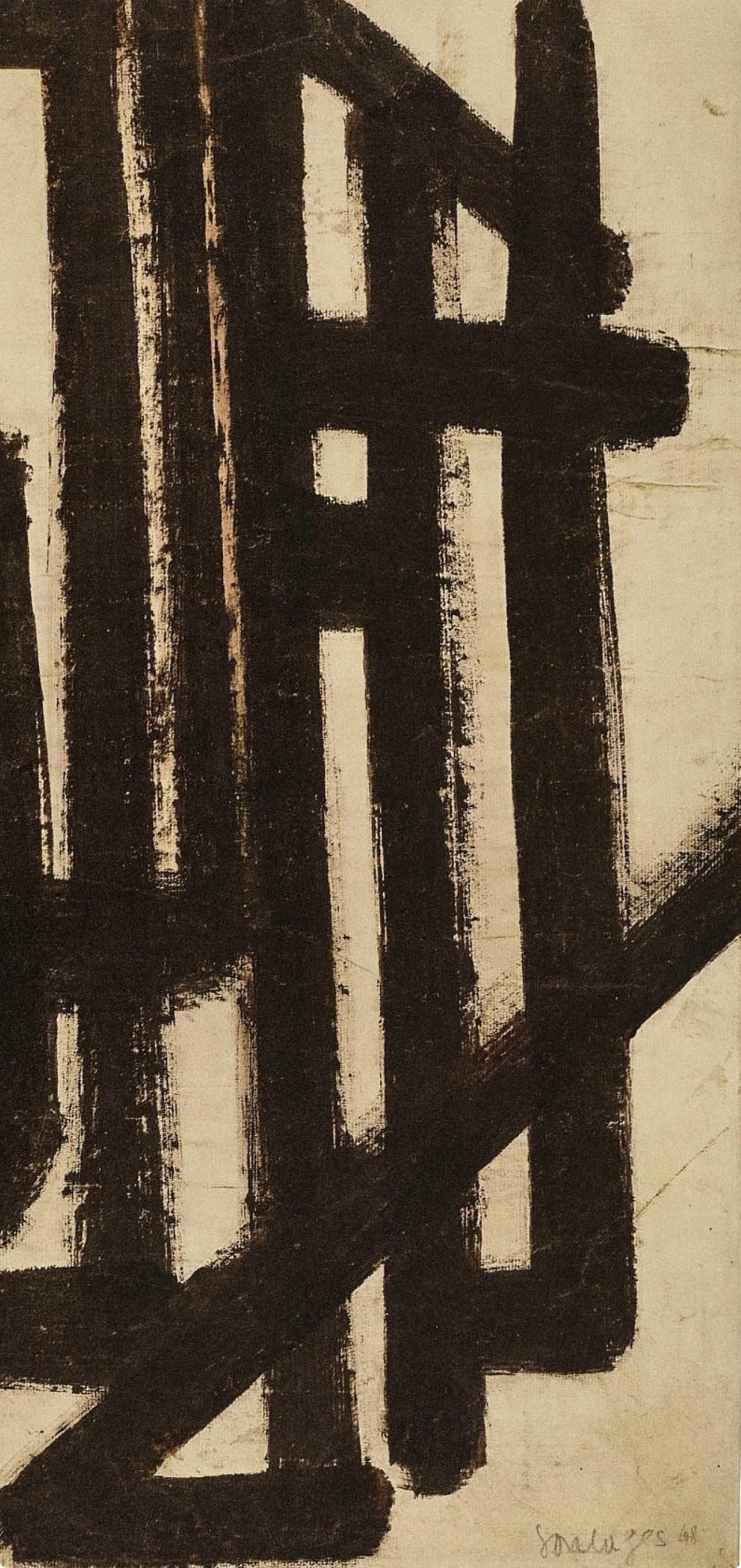 Pierre Soulages, Composition, Pierre Soulages, Peintres d'aujourd'hui, Limited Edition Lithograph