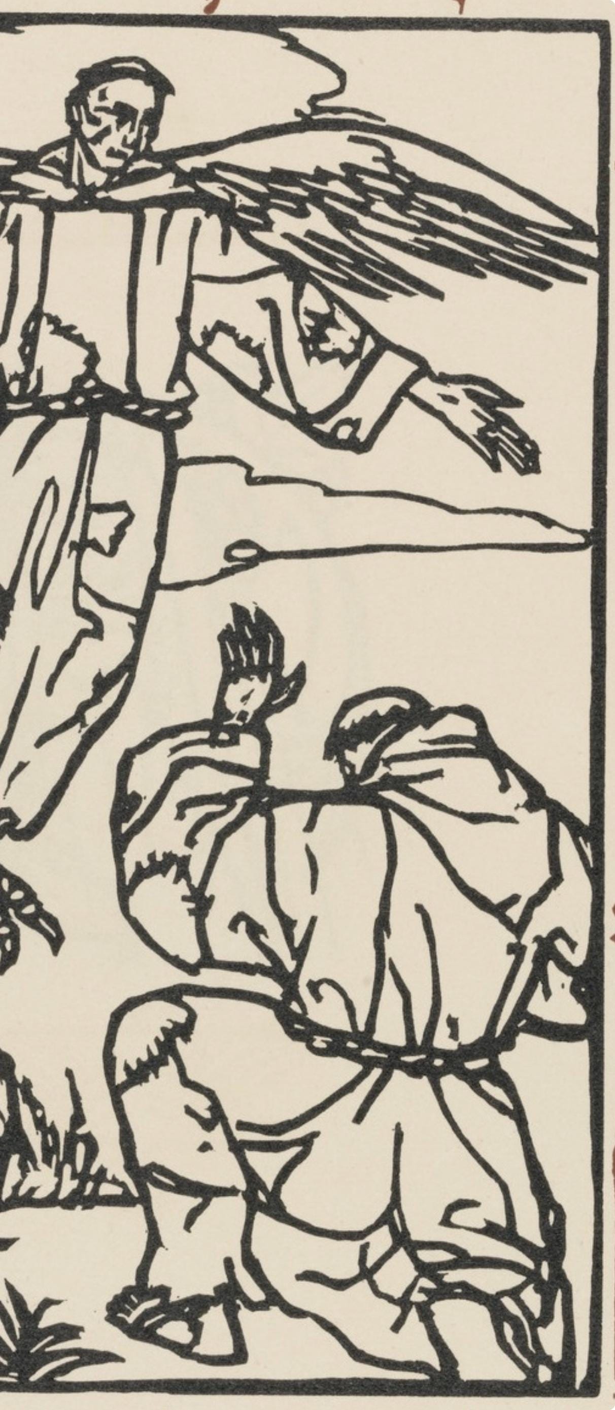 Émile Bernard, Composition (Morane, No. 100), Les Petites Fleurs de St. Françoise, Limited Edition Woodcut