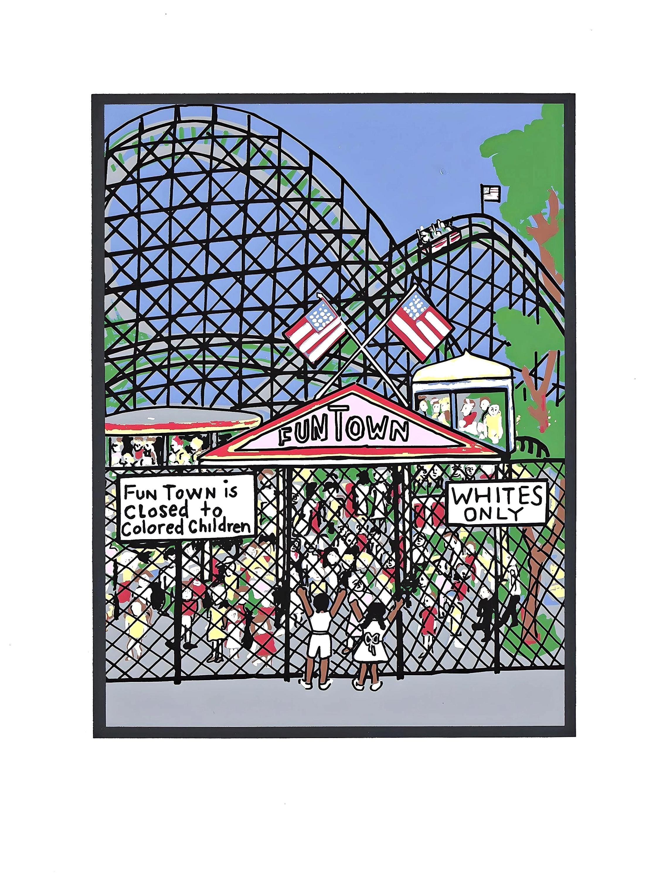 Faith Ringgold, For Whites Only, Letter from Birmingham City Jail, Limited Edition Silkscreen