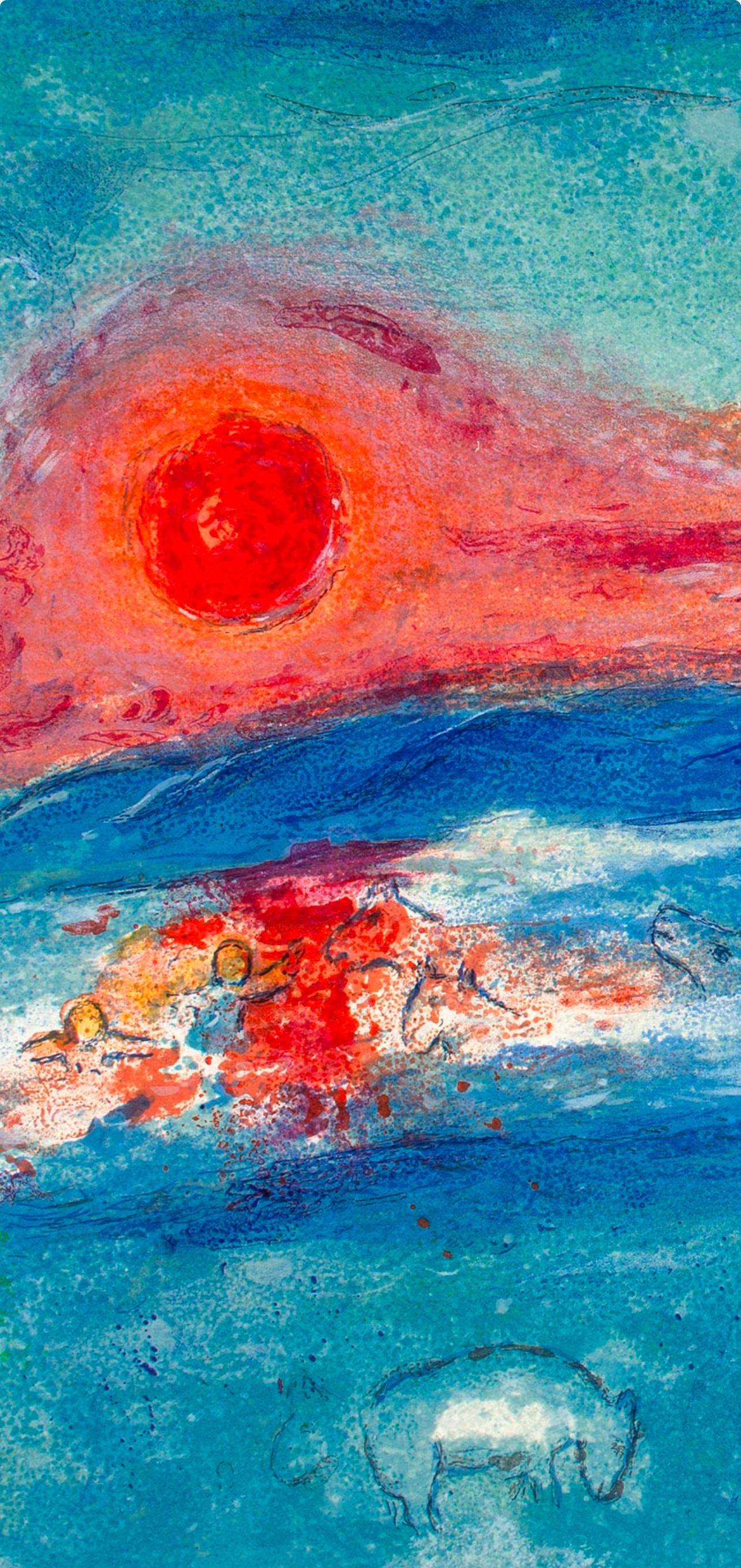 Marc Chagall, La Mort de Dorcon, Daphnis et Chloé, Limited Edition Héliogravure
