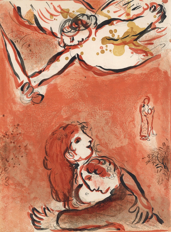 Marc Chagall, The face of Israel (Mourlot 117-46; Cramer 25), Drawings from the Bible, Verve: Revue, Limited Edition Lithograph