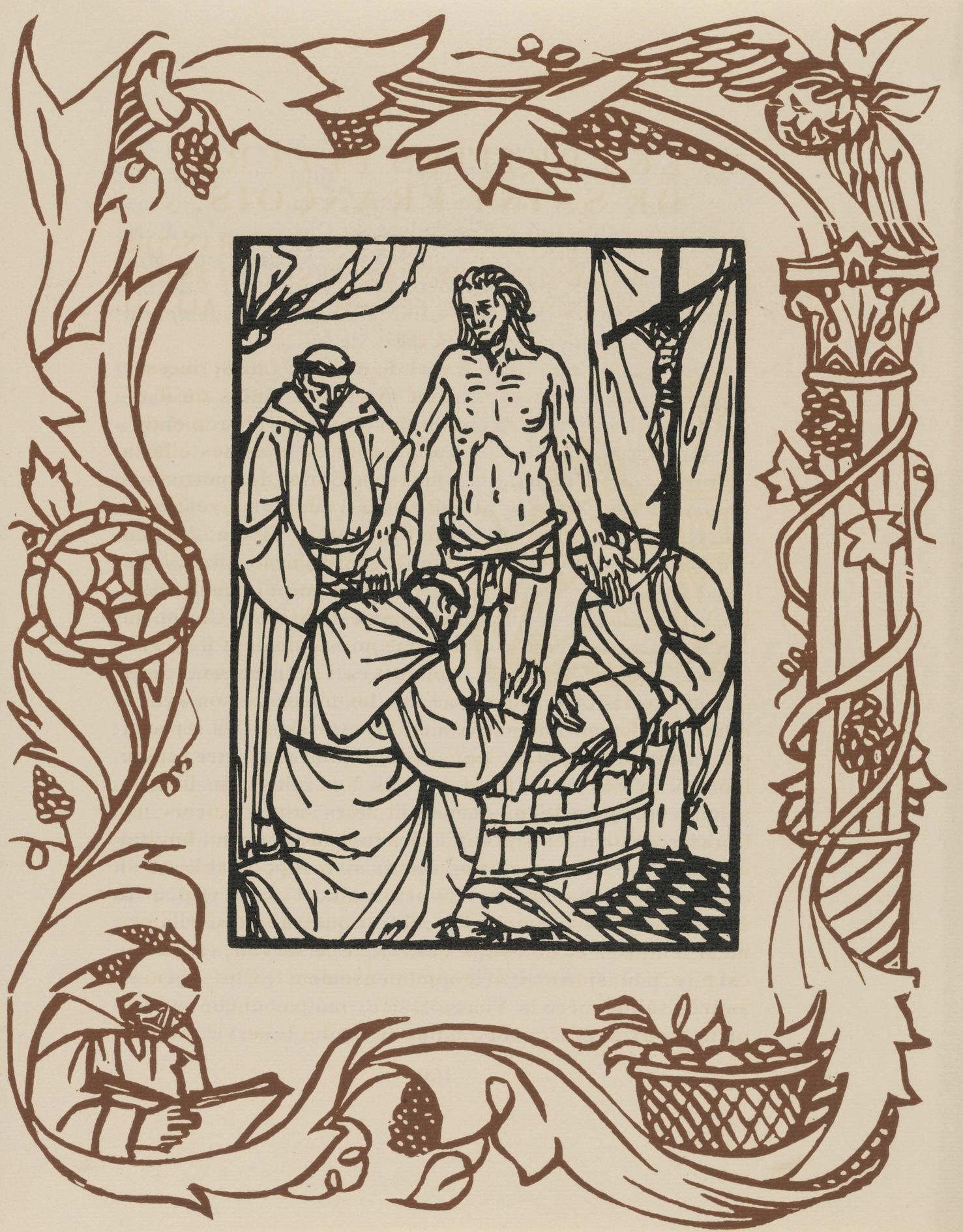 Émile Bernard, Composition (Morane, No. 100), Les Petites Fleurs de St. Françoise, Limited Edition Woodcut