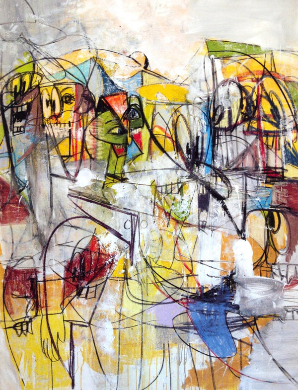George Condo, Internal Voices, Drawing Paintings, Limited Edition Four Color Process Print