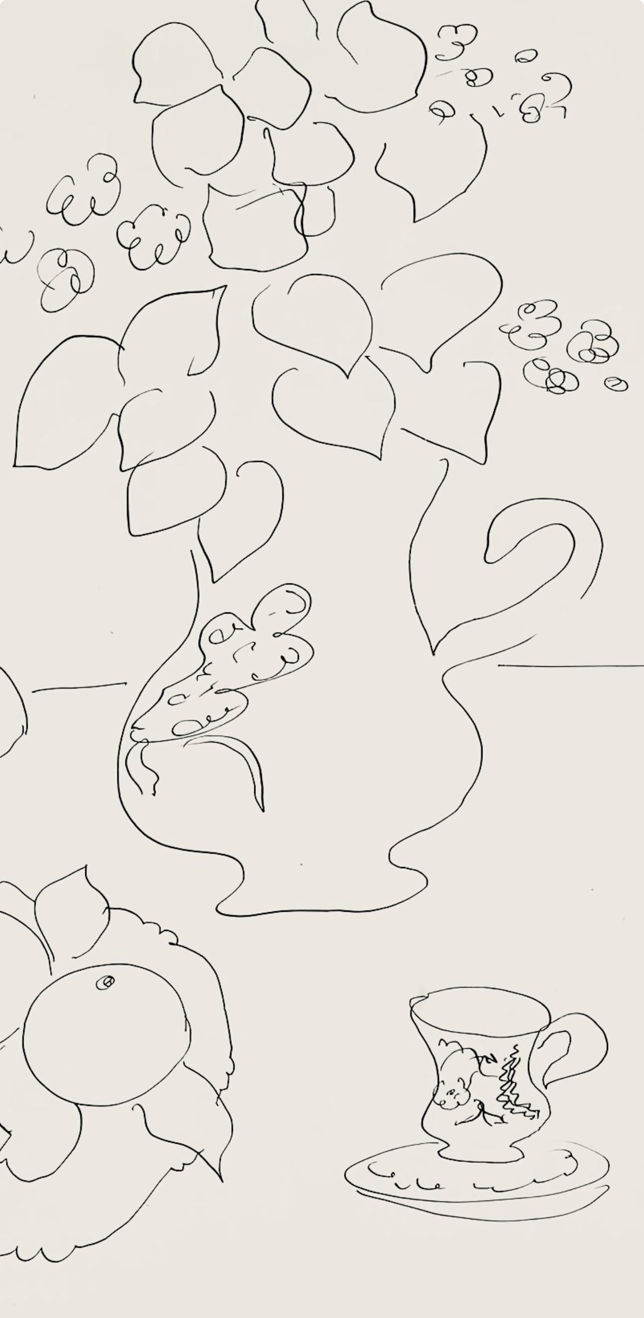 Henri Matisse, Série A, var. 5 (Duthuit 9), Henri Matisse, Dessins, Thèmes et variations, Limited Edition Lithograph
