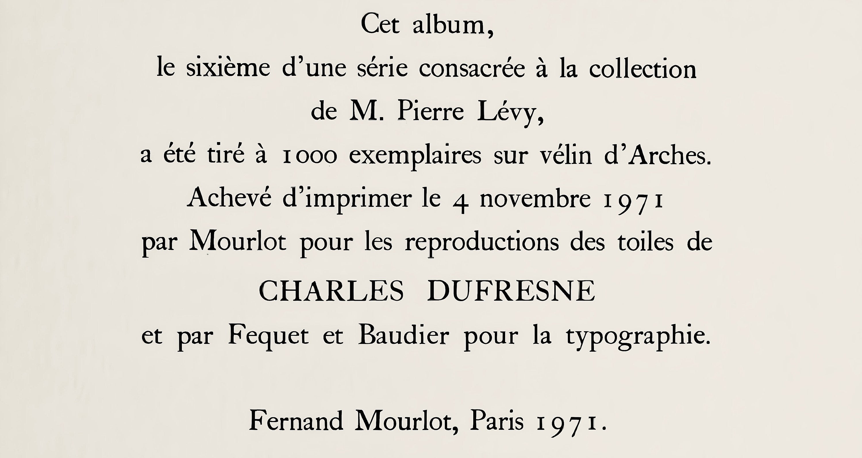 Charles Dufresne, Nature morte, Collection Pierre Lévy, Limited Edition Lithograph