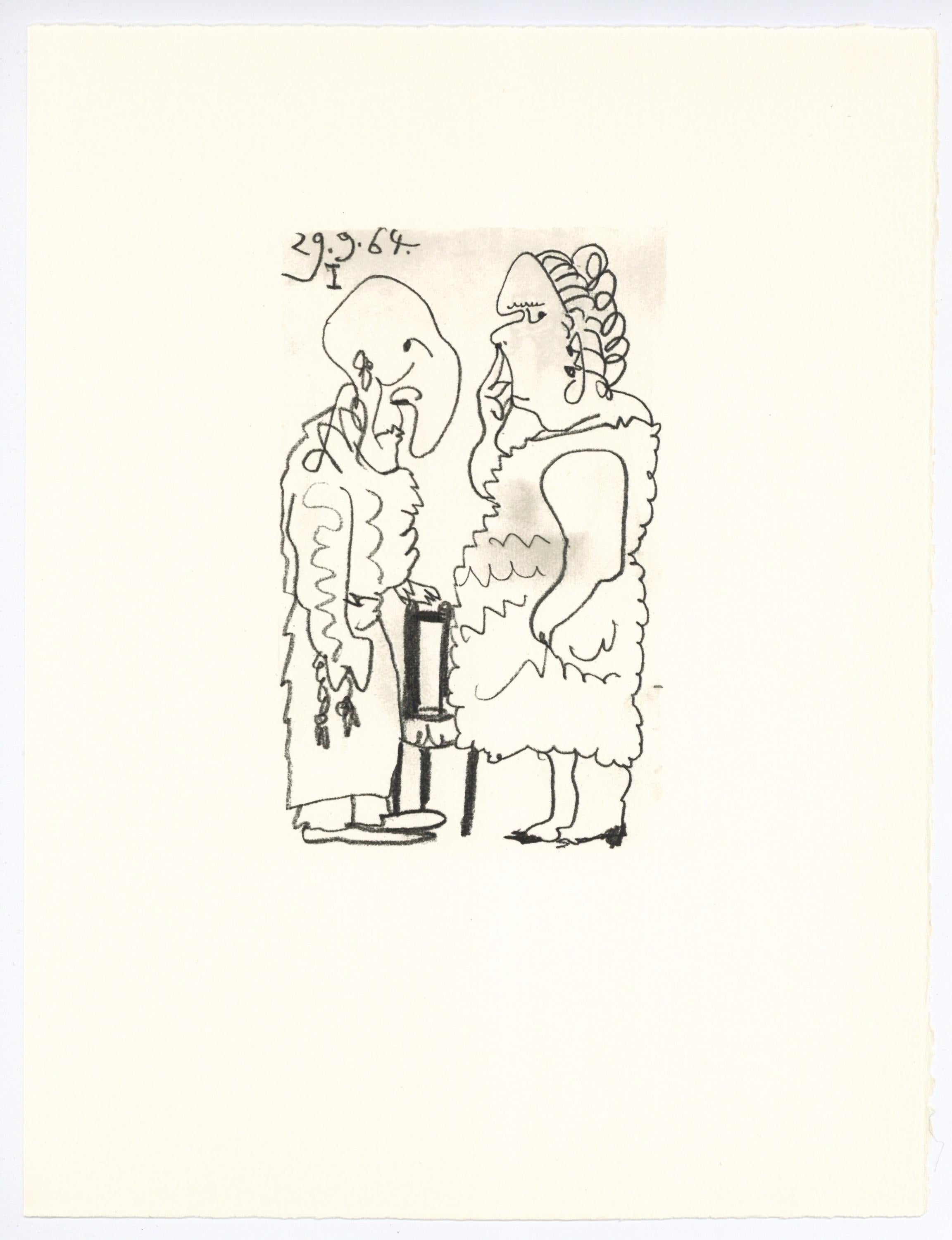 Pablo Picasso, Composition, Le Goût du Bonheur (Cramer 148; Bloch 2013), Limited Edition Mixed Media Lithograph