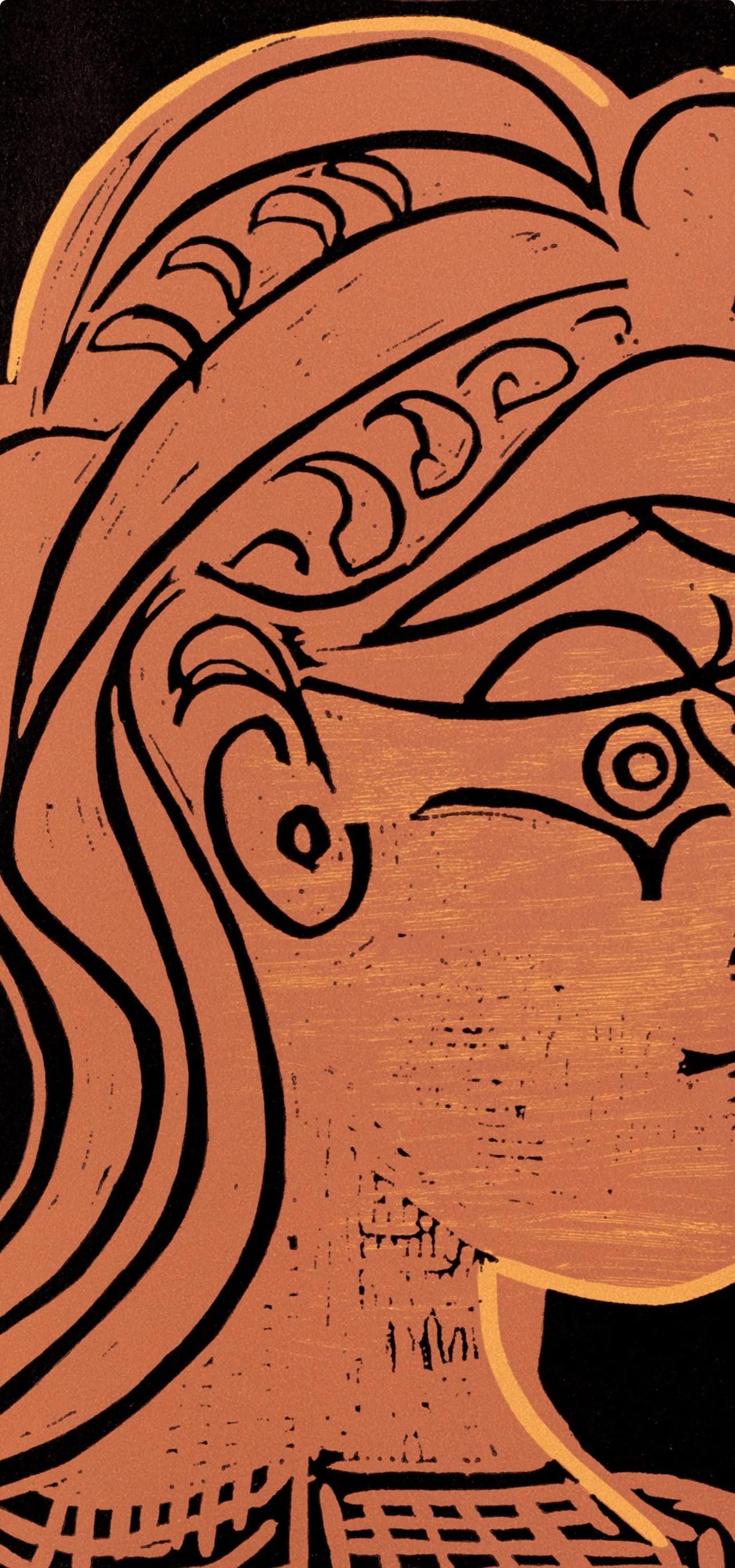 Pablo Picasso, Head of a Woman in Profile (Orozco 214), Grabados al linóleo, Limited Edition Linocut