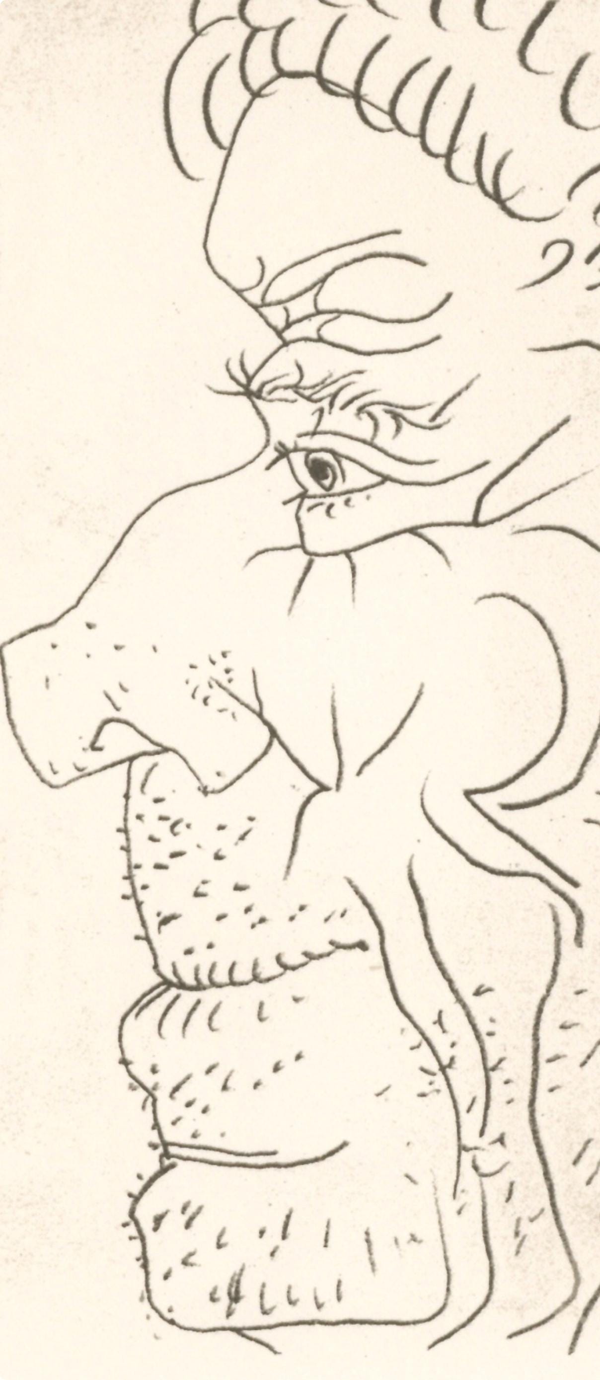 Pablo Picasso, Composition, Le Goût du Bonheur (Cramer 148; Bloch 2013), Limited Edition Mixed Media Lithograph