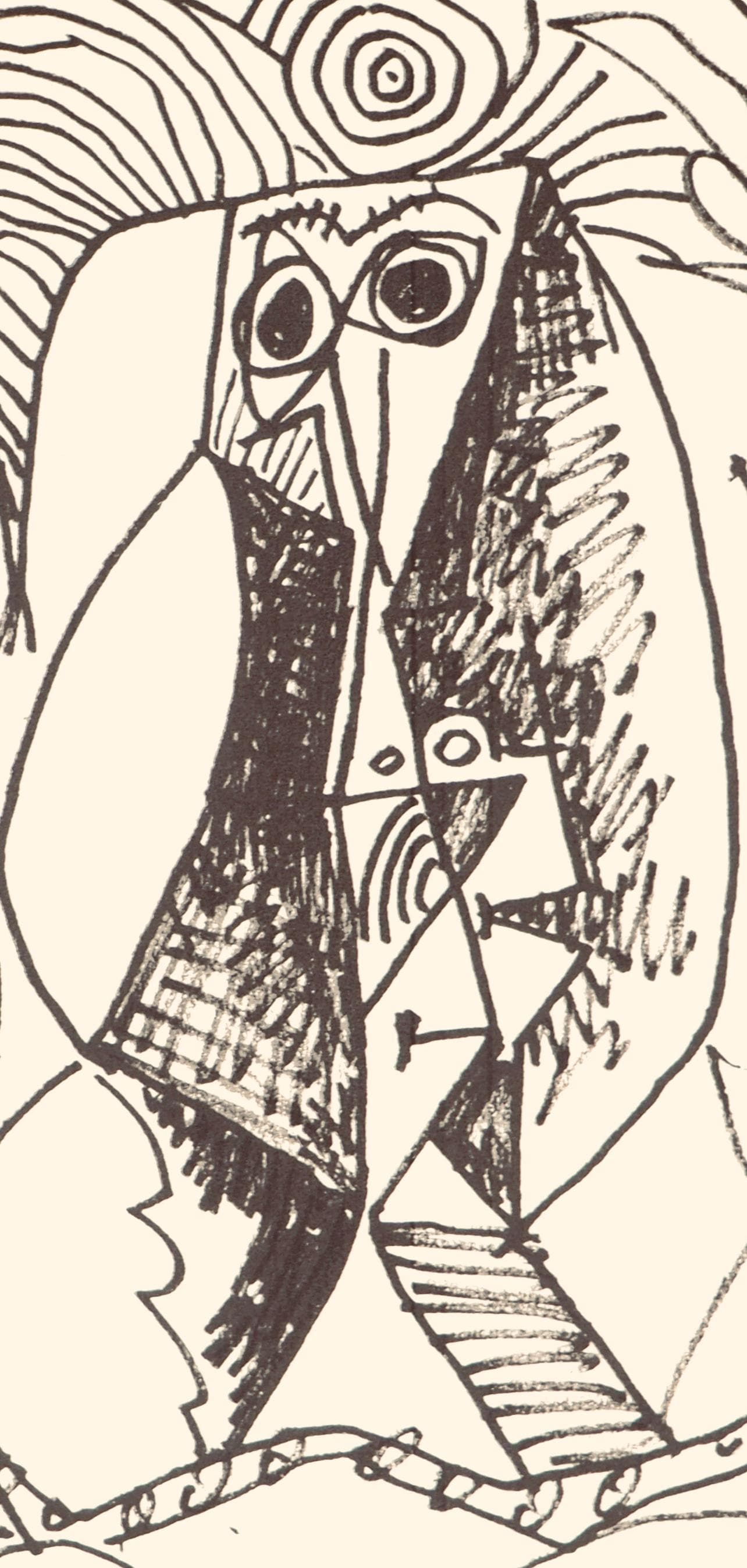 Pablo Picasso, Composition, Le Goût du Bonheur (Cramer 148; Bloch 2013), Limited Edition Mixed Media Lithograph