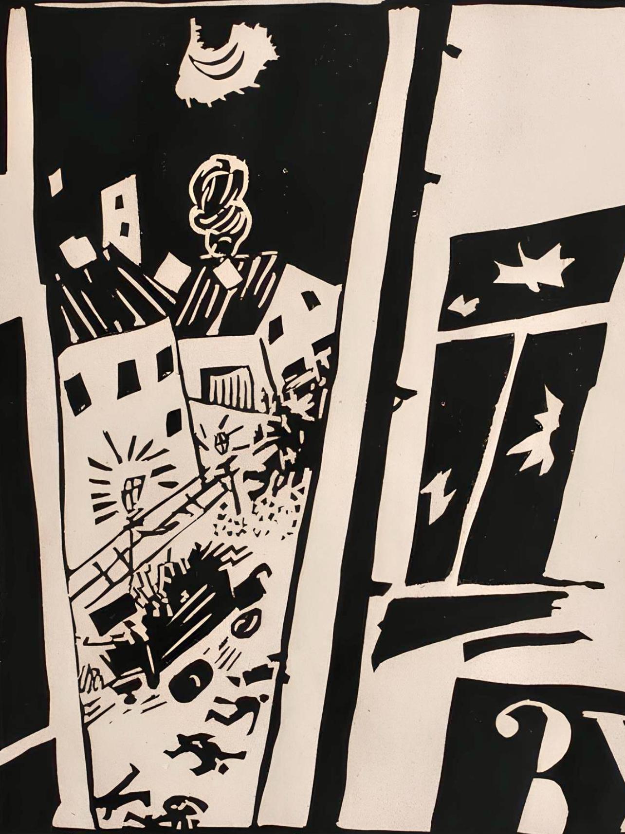 Jean Pougny, Composition, Pougny, dix linogravures originales, 1914-1920, Limited Edition Linocut