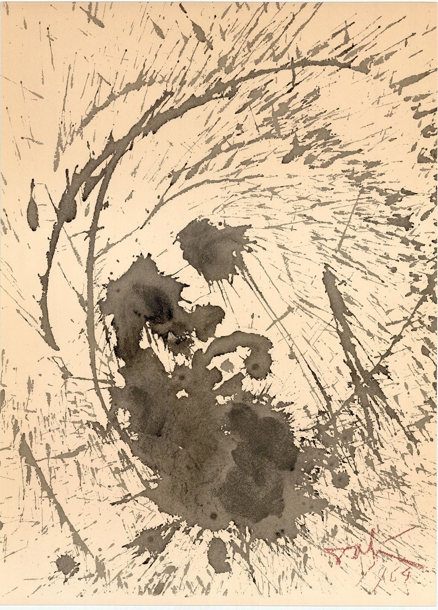 Salvador Dali, Composition (Michler/Löpsinger 1600; Field 69-3), Biblia Sacra, Limited Edition Lithograph