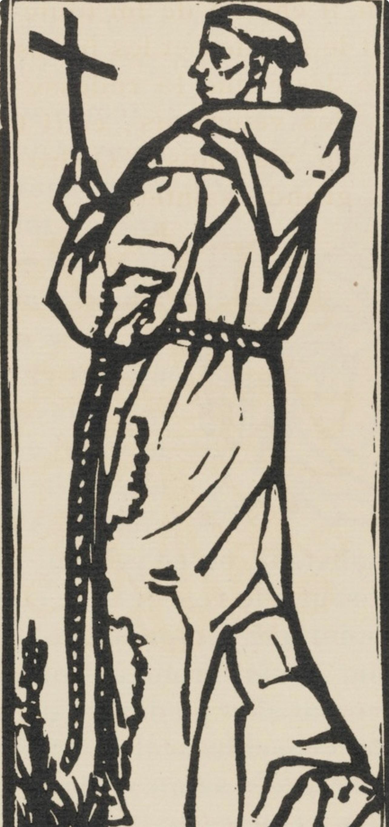 Émile Bernard, Composition (Morane, No. 100), Les Petites Fleurs de St. Françoise, Limited Edition Woodcut