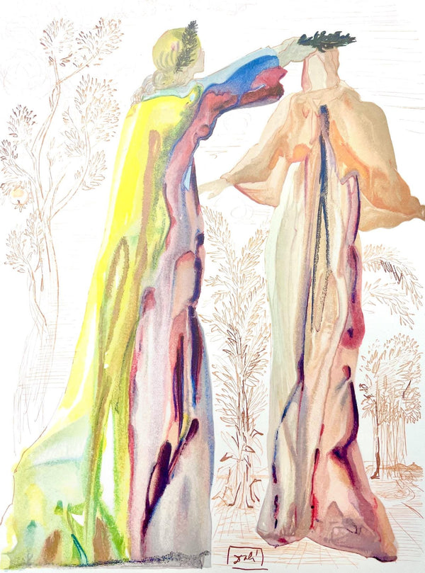 Salvador Dali, Fegefeuer XXVII (Field 189-200; Michler/Löpsinger 1039-1138), Die Göttliche Komödie, Signed, Limited Edition Woodcut