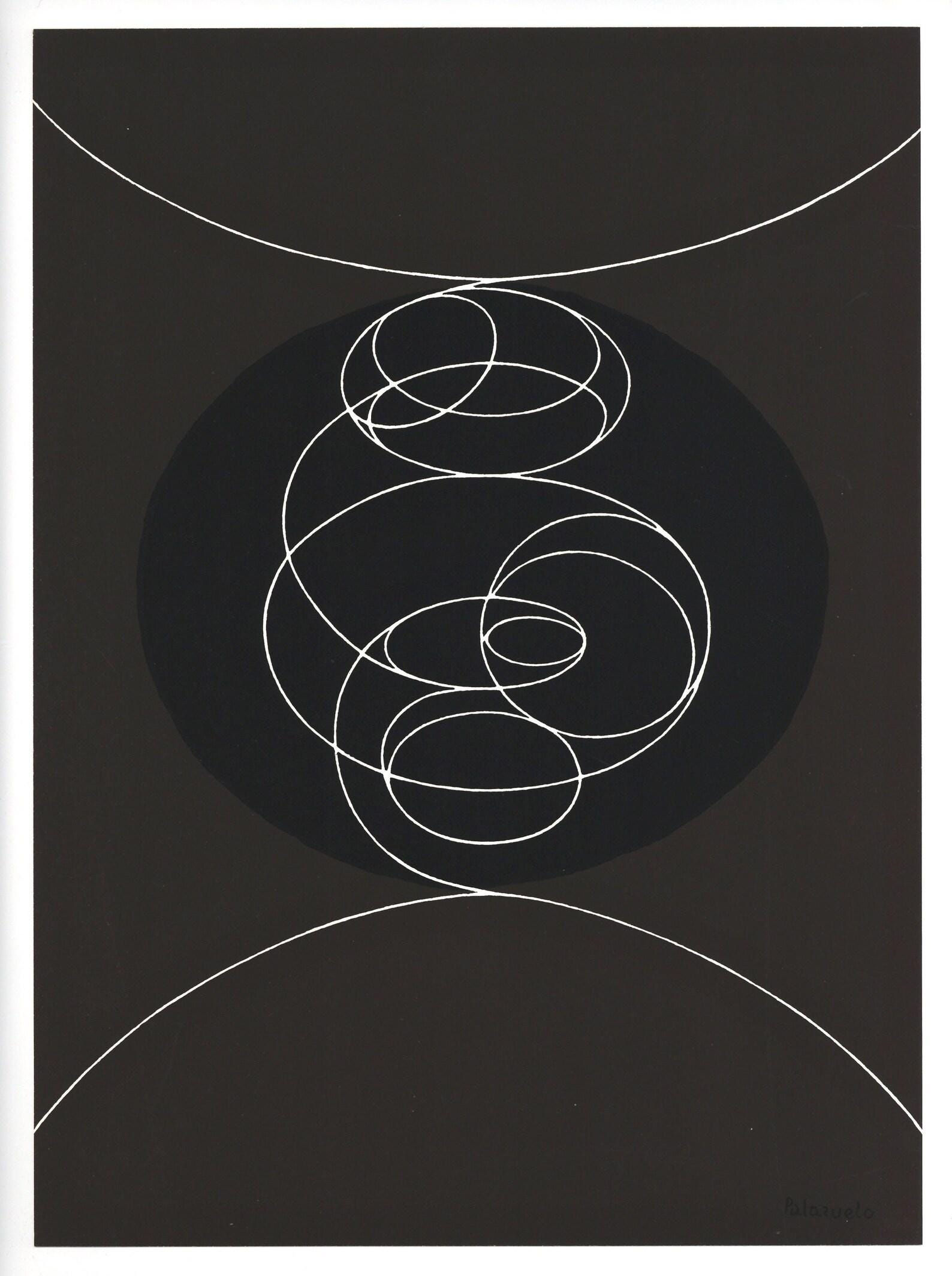 Pablo Palazuelo, Composition, Hommage à Aimé et Marguerite Maeght, Derrière le miroir, Limited Edition Lithograph