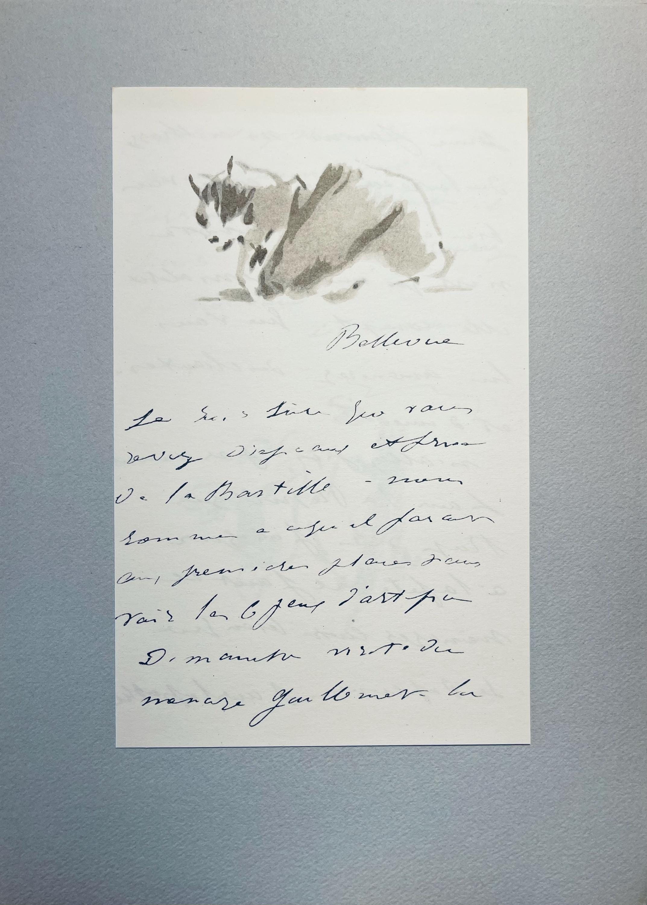 Édouard Manet, Composition, Édouard Manet, Letters with Aquarelles, Limited Edition Lithograph
