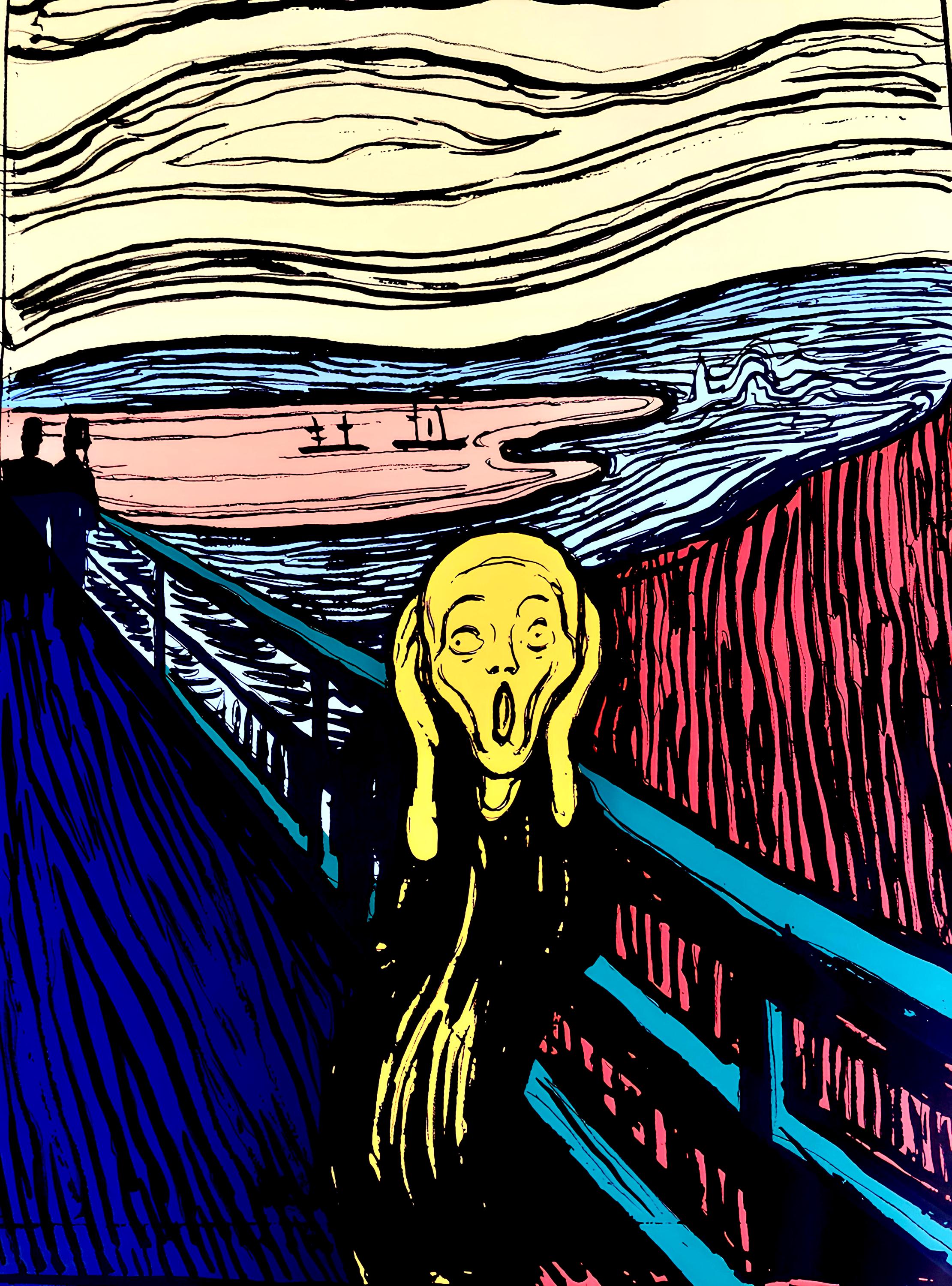 Andy Warhol, The Scream (after Edvard Munch), Orange, Official Limited Edition, Sunday B. Morning, Silkscreen