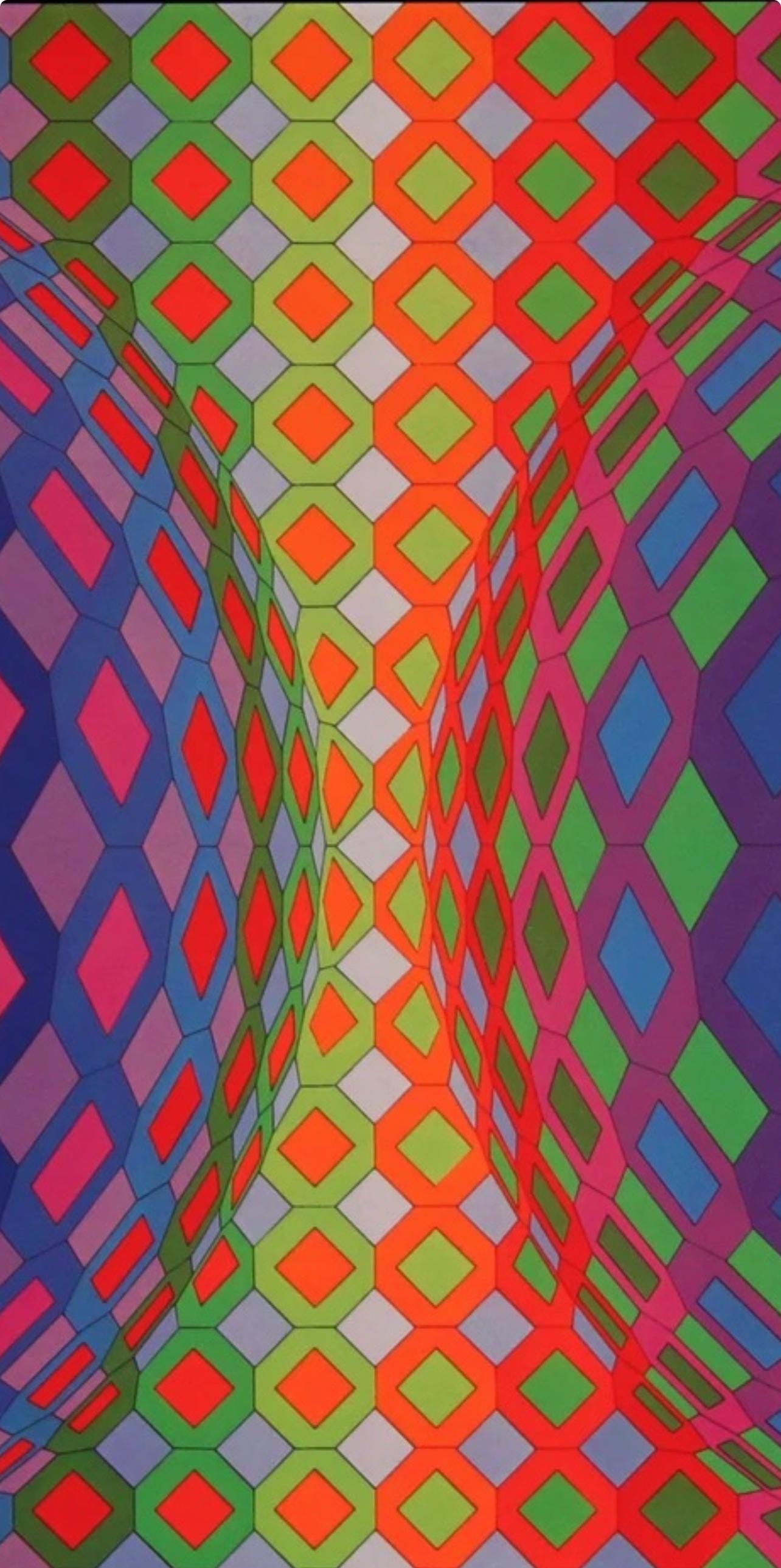 Victor Vasarely, Composition, Octogone, Limited Edition Héliogravure