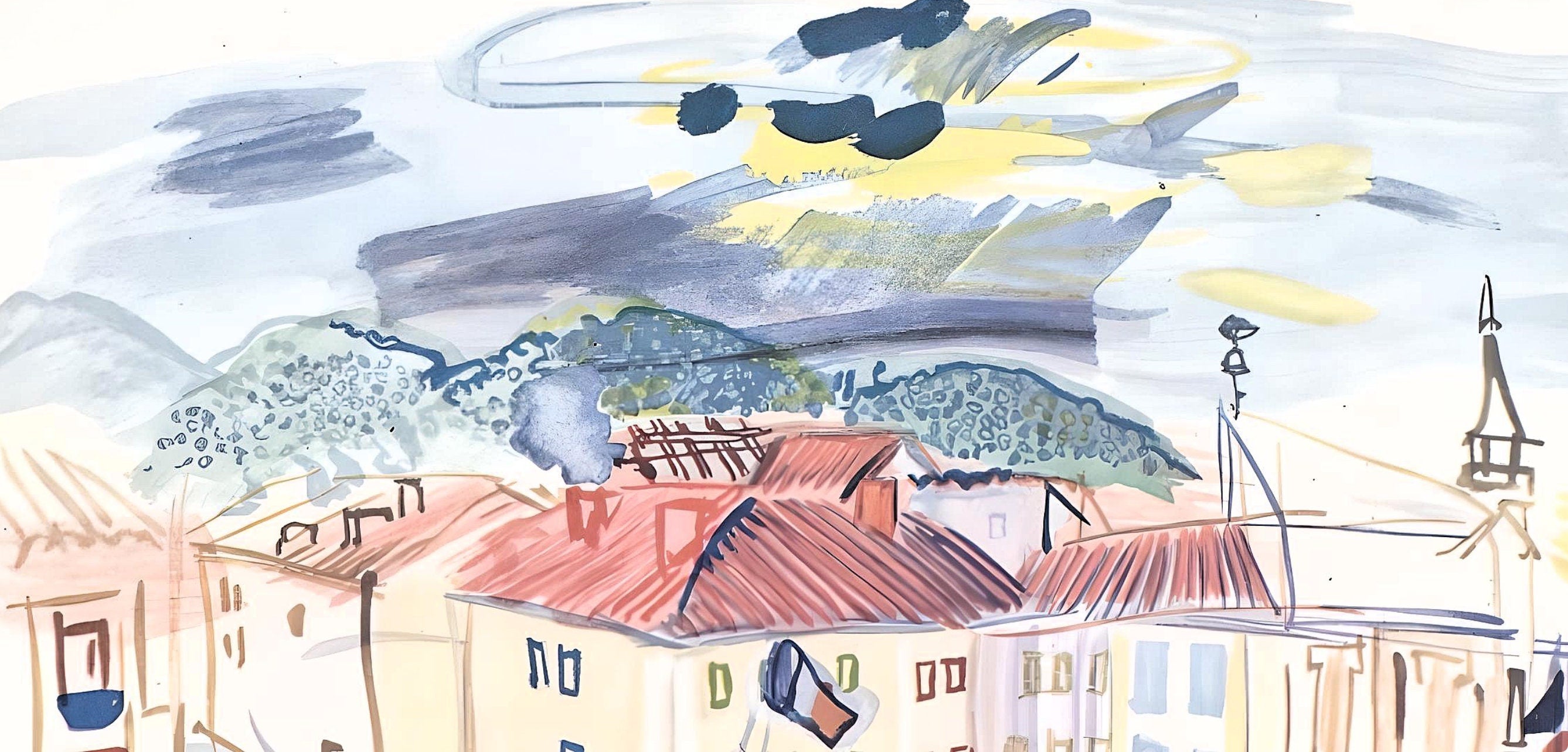 Raoul Dufy, Aspet pavoise, Vacances forcées