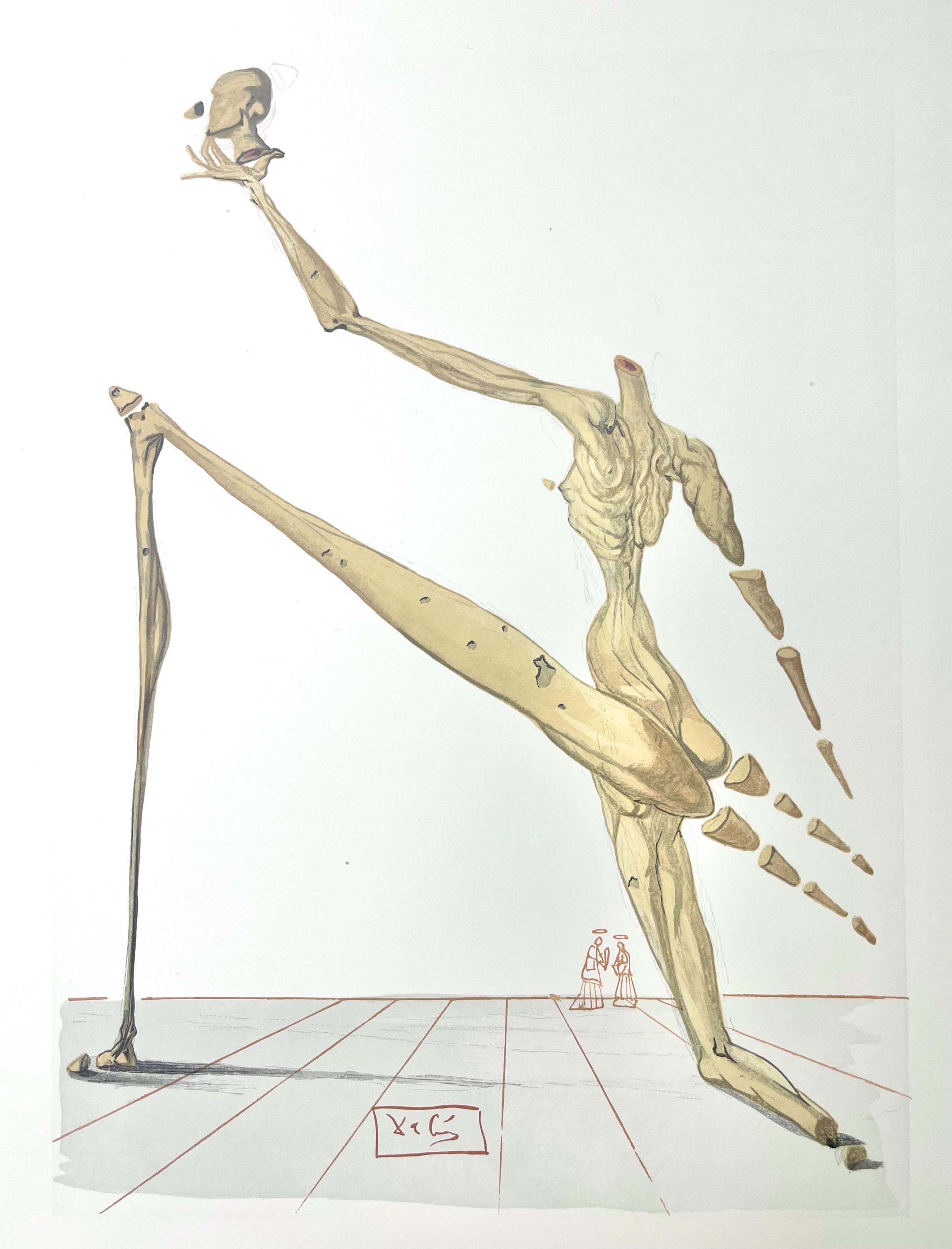 Salvador Dali, Hölle XXVIII (Field 189-200; Michler/Löpsinger 1039-1138), Die Göttliche Komödie, Signed, Limited Edition Woodcut
