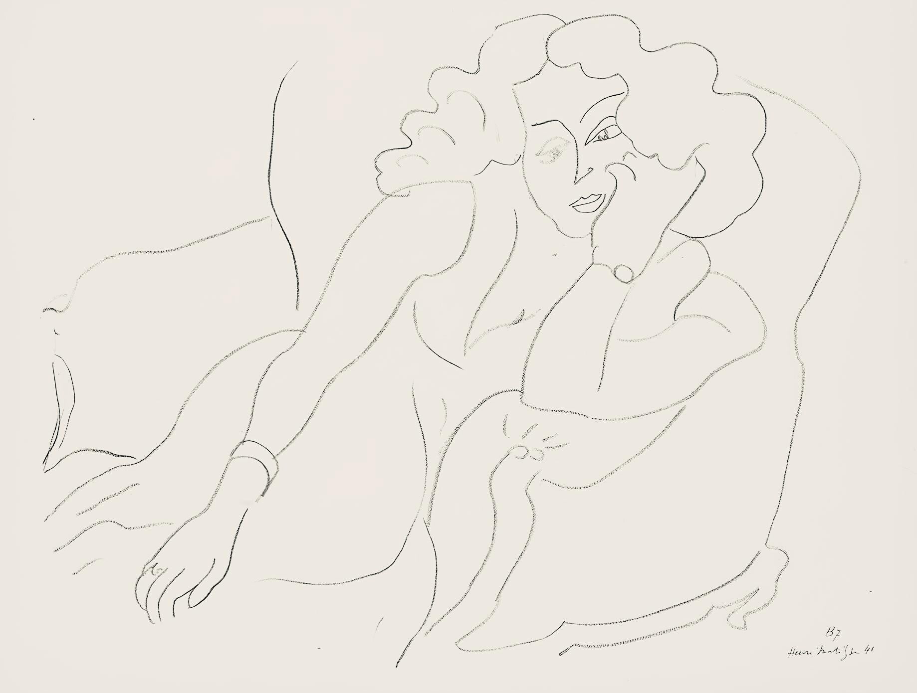 Henri Matisse, Série B, var. 7 (Duthuit 9), Henri Matisse, Dessins, Thèmes et variations, Limited Edition Lithograph