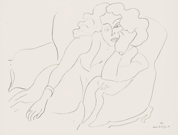 Henri Matisse, Série B, var. 7 (Duthuit 9), Henri Matisse, Dessins, Thèmes et variations, Limited Edition Lithograph